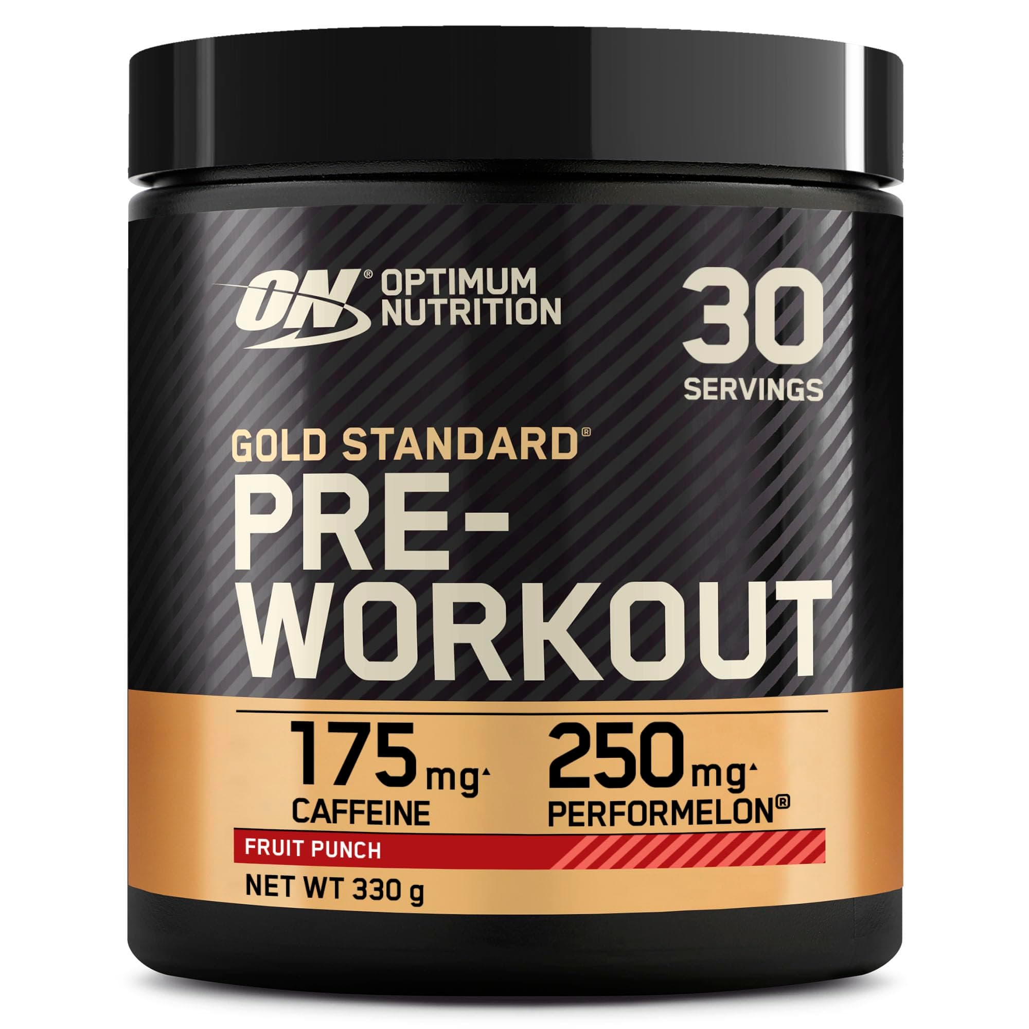 Optimum Nutrition Gold Standard Pre-Workout in Polvere, Bevanda Energetica Gusto Fruit Punch, 330g, 30 Porzioni