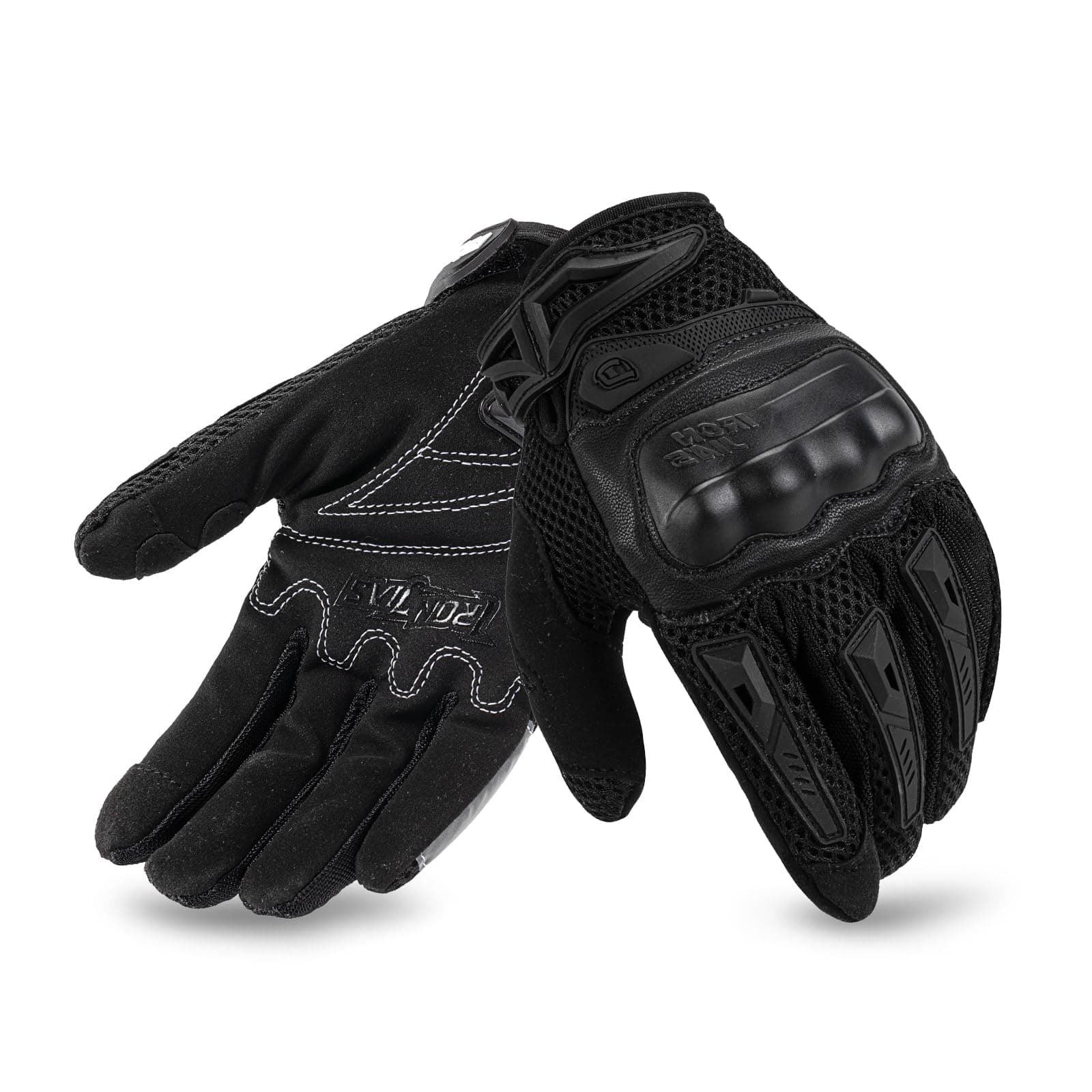 IRON JIA’S Guanti Moto Uomo Estivi Touch screen Leggero Impermeabile Traspirante Confortevole,Protezione a Guscio Duro Attrezzatura da Moto Resistente all'usura Motociclismo e alpinismo Nero-XL