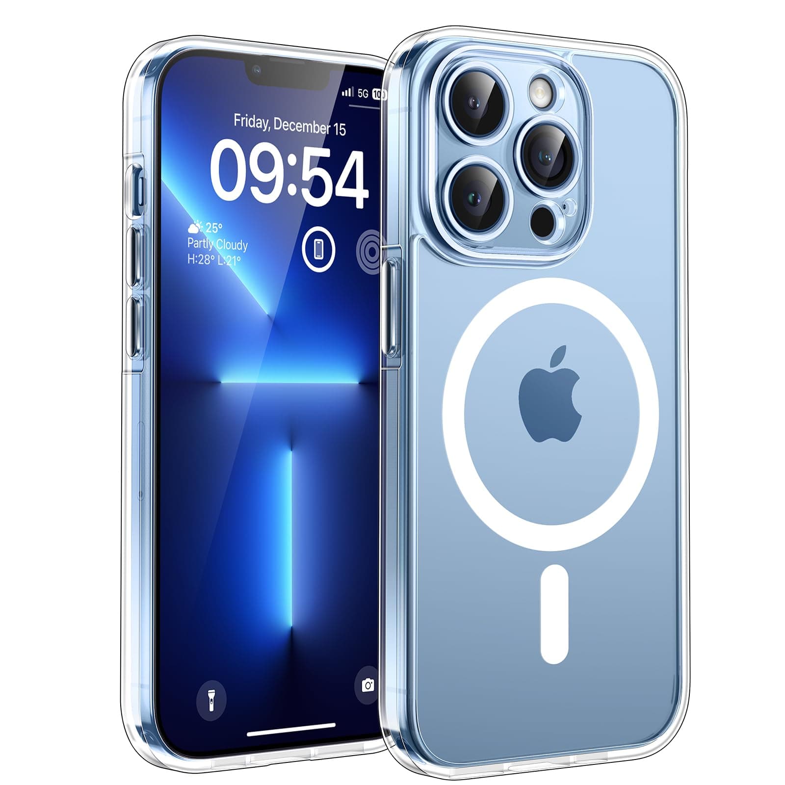 TOCOL Cover Magnetica per iPhone 13 Pro Max 6,7 Pollic, Compatibile con MagSafe, Protezione Fotocamera Integrata, Senza Ingiallimento, Trasparente