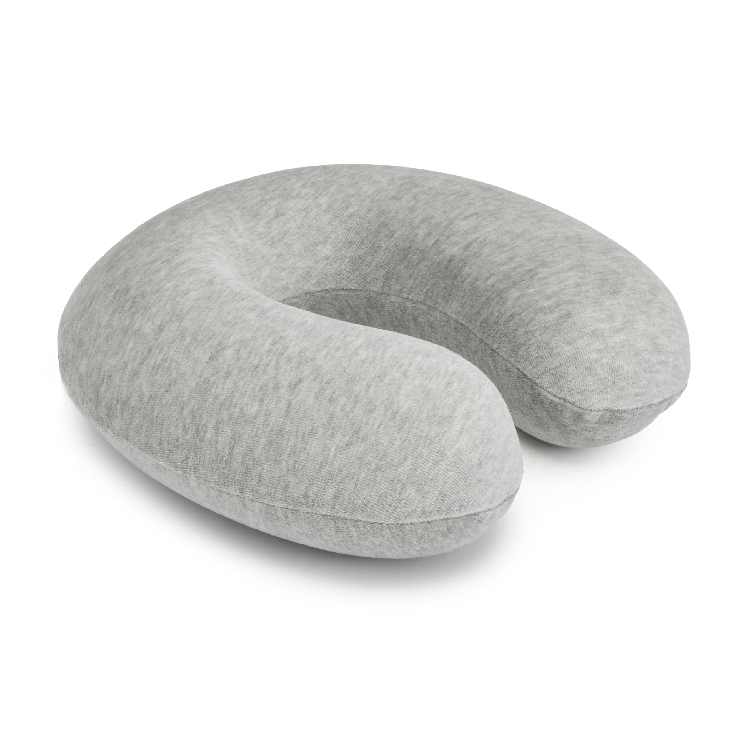 Amazon Basics Cuscino per il collo, in memory foam, 1 unità, Semicircolare, Grigio