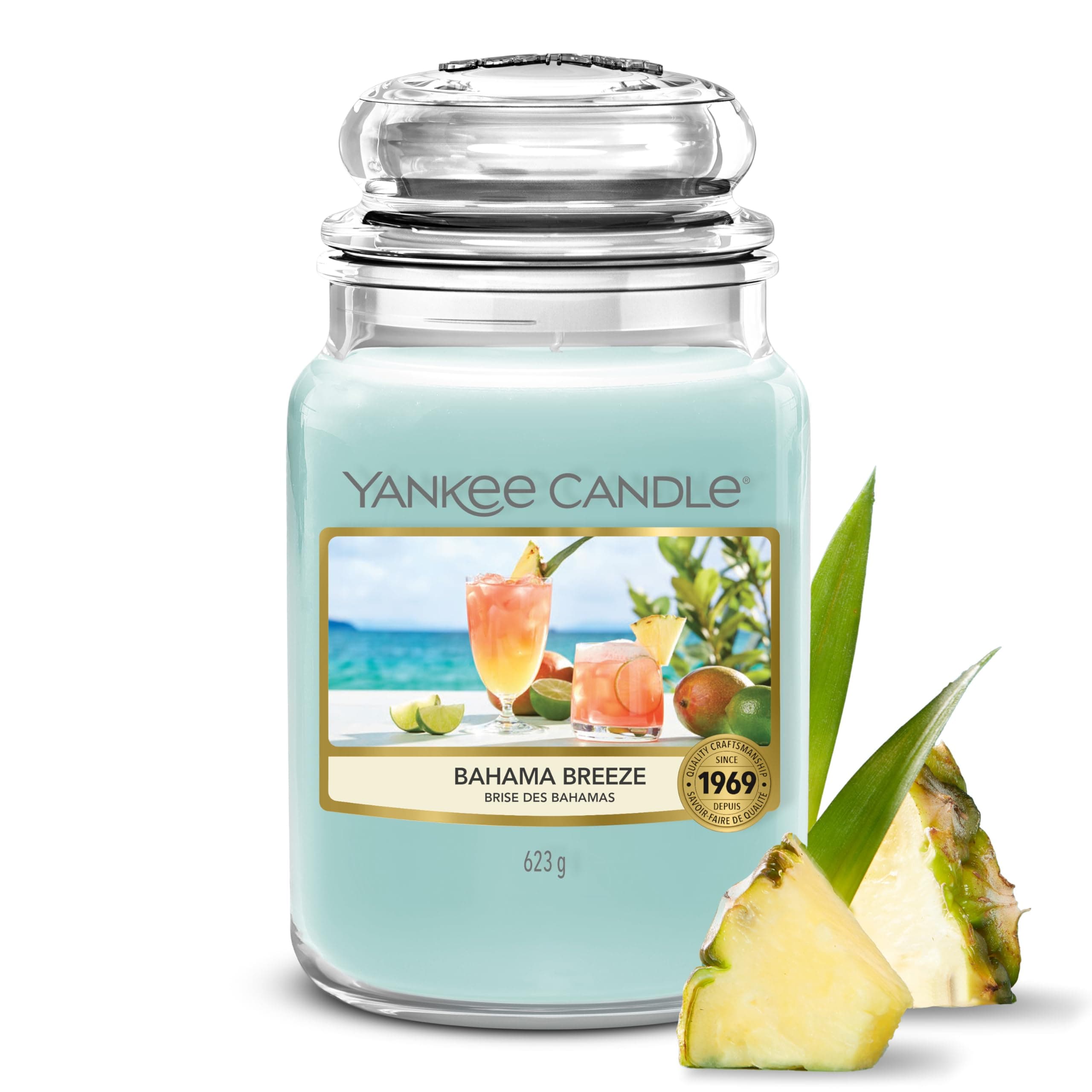 Candela Profumata Yankee Candle | Bahama Breeze Grande Barattolo | Candele a Lunga Durata: fino a 150 Ore | Regali Perfetti per Donne