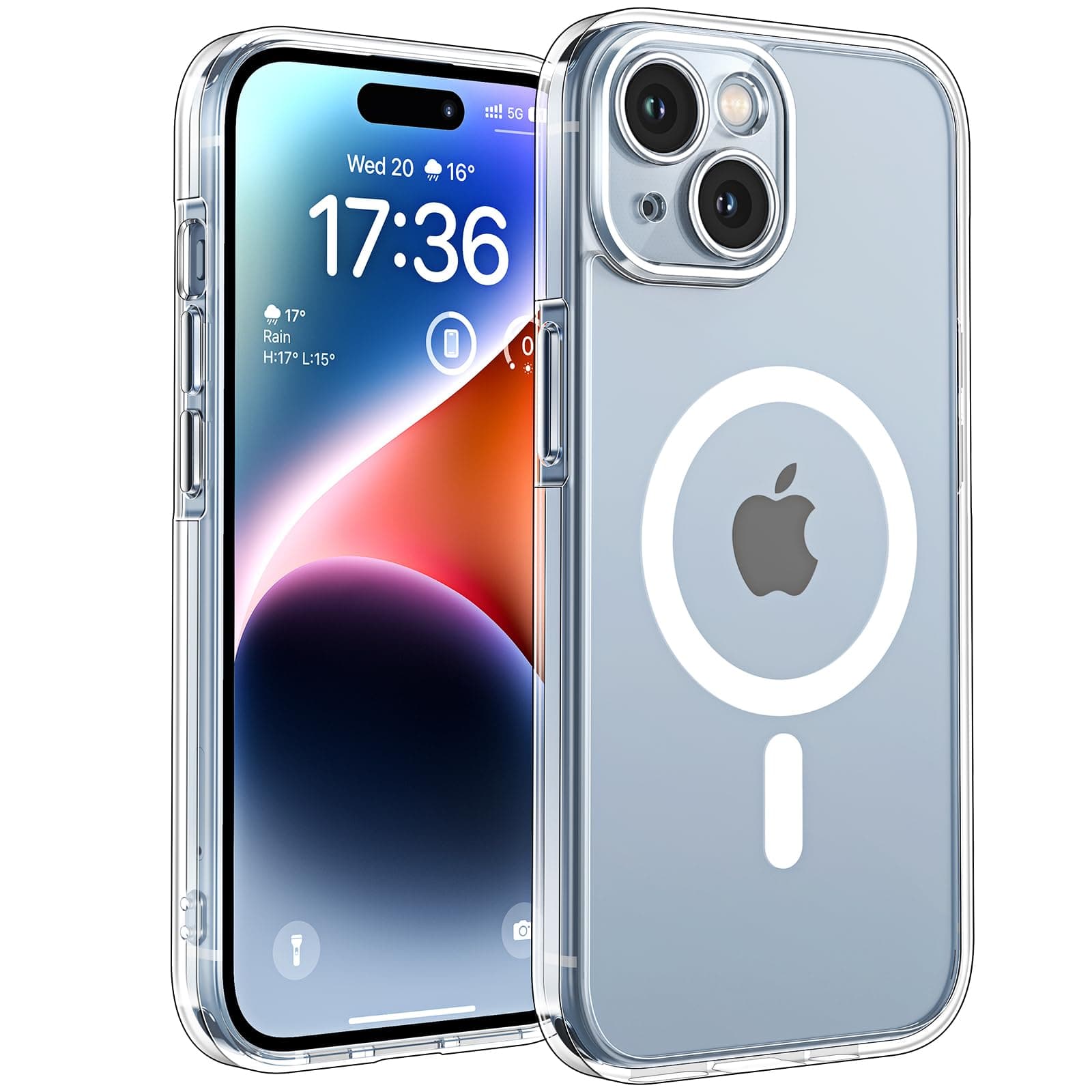 TOCOL für iPhone 14 Hülle für Magsafe, Vollständiger Kameraschutz Nie Vergilbung Stoßfest Kratzfest Magnetisch Handyhülle für iPhone 14 Case, Transparent