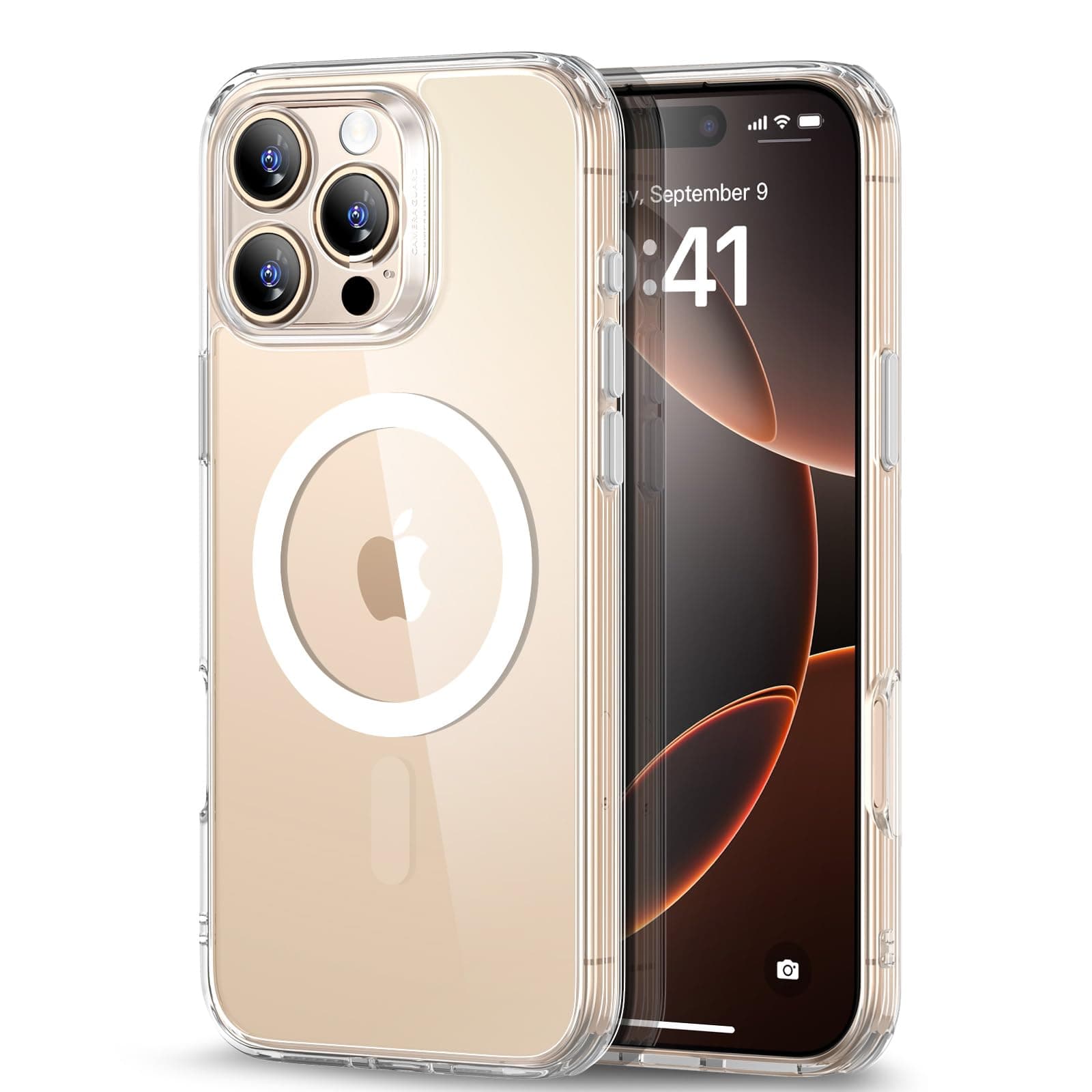 ESR für iPhone 16 Pro Max Hülle (4 in 1) Set, Transparente Matte Hülle mit Displayschutzfolie, Kompatibel mit MagSafe, Militärnorm Schutz, Classic Serie,Mattiertes Klar