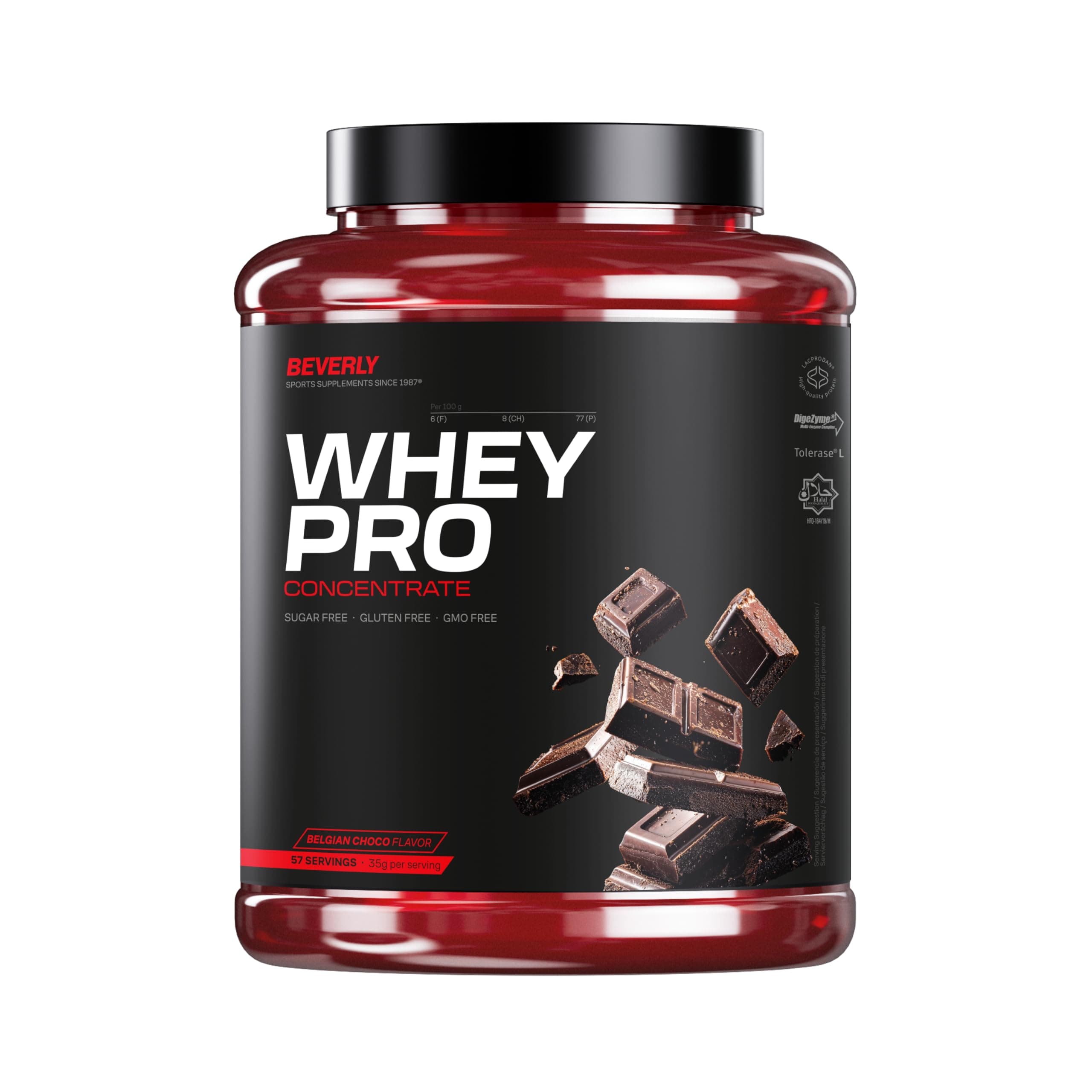 Beverly WHEY PRO 2 kg – Whey Protein Concentrate Premium | 28 g Proteína por Toma | 58 Servicios | Ganancia Muscular Rápida y Recuperación | Ideal Gym y Fitness (2 Kg, Chocolate)