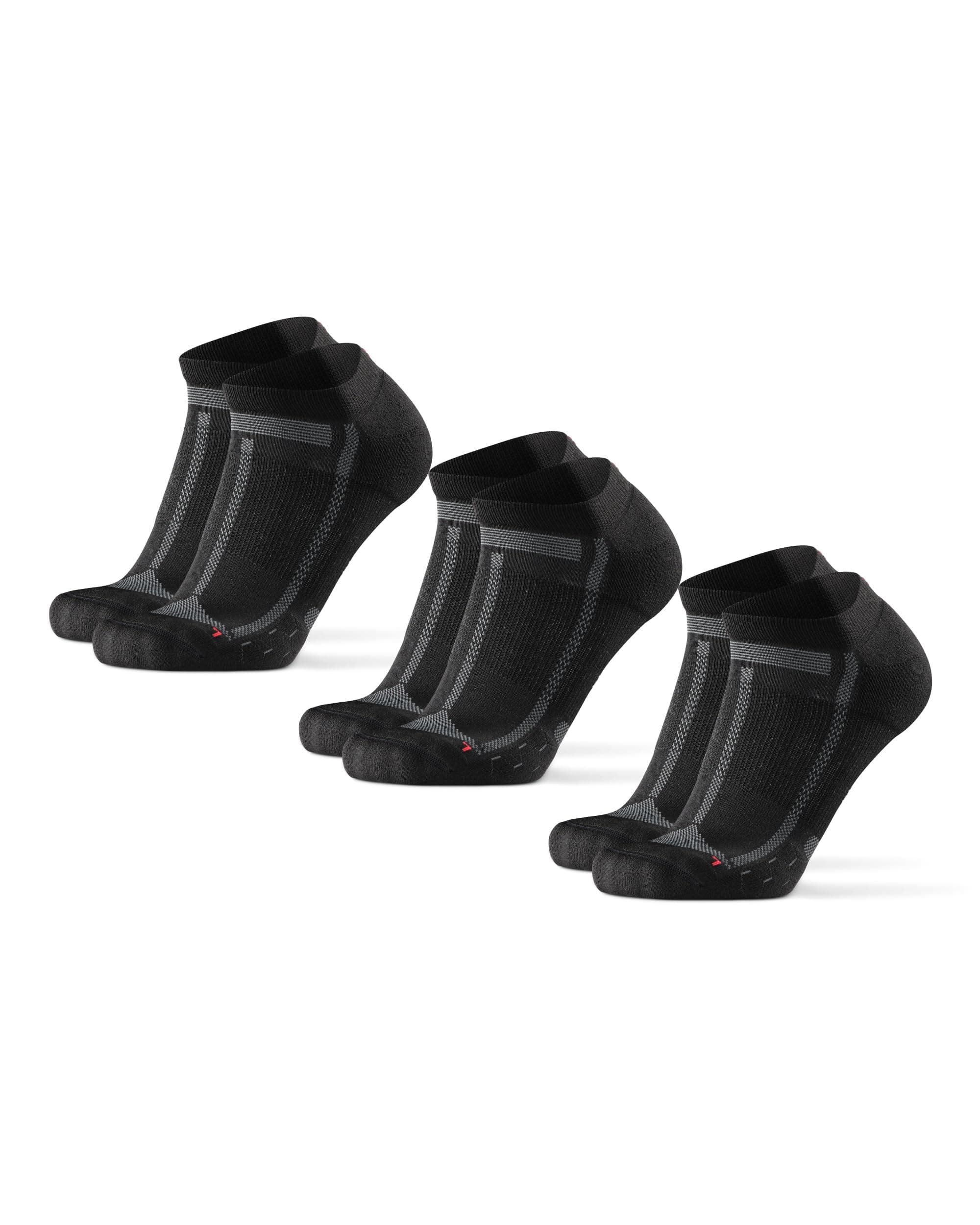 DANISH ENDURANCE Calzini Corti da Corsa, Anti-Vescica, Fantasmini Sportivi Running Uomo, per Uomo e Donna, 3 Paia