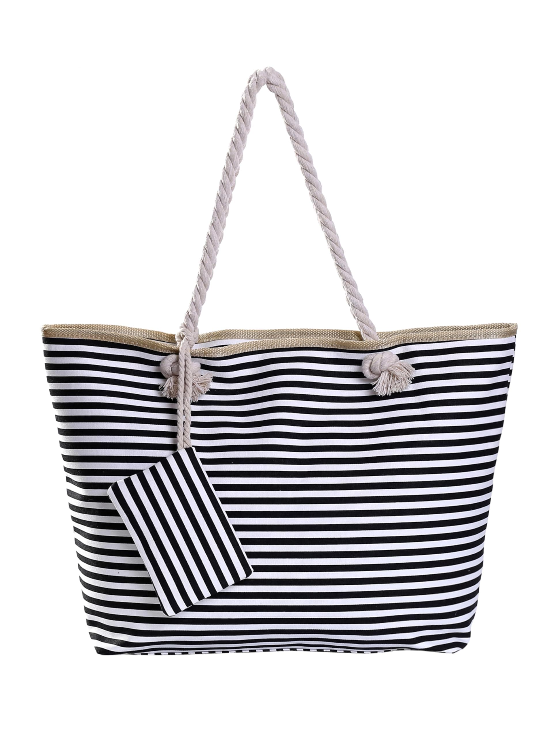 DonDon Bolso de playa grande impermeable con cremallera bolso de hombro