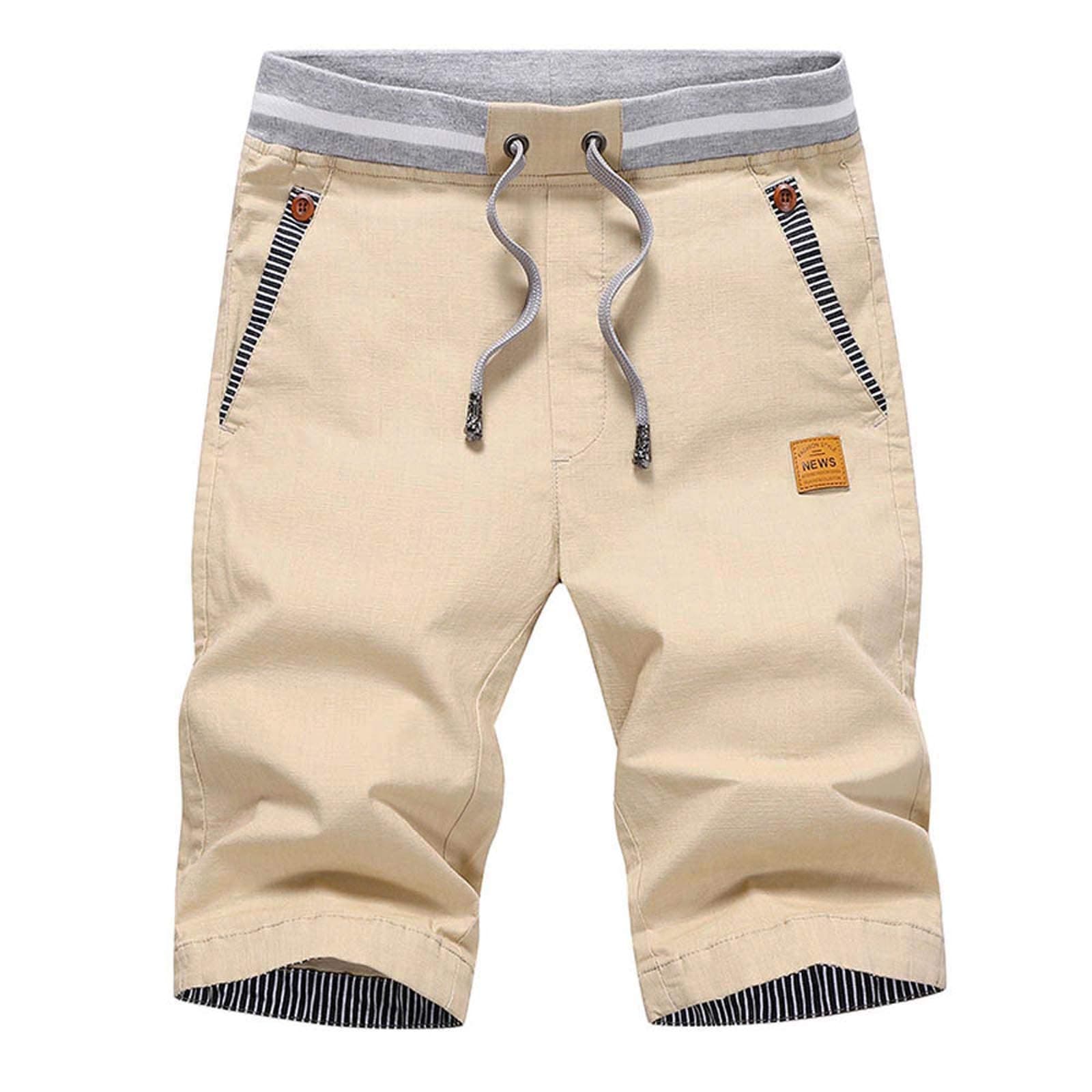 JustSun Short Homme Coton Chino Respirant Short Court Homme