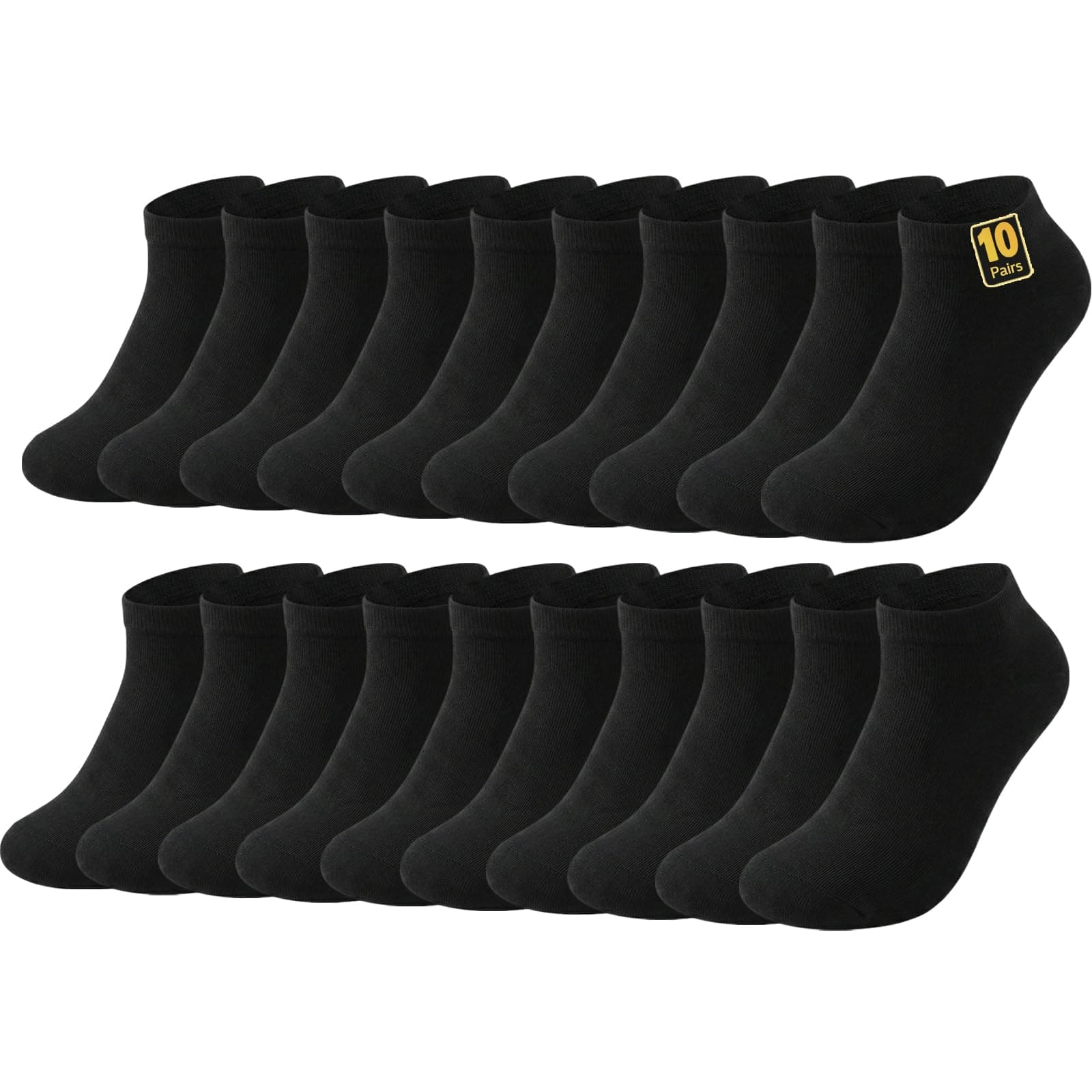 Wamicu 10 Pares Calcetines Tobilleros Hombre Mujer – Cortos de Algodón Peinado Suave – Transpirables y Cómodos para Uso Diario