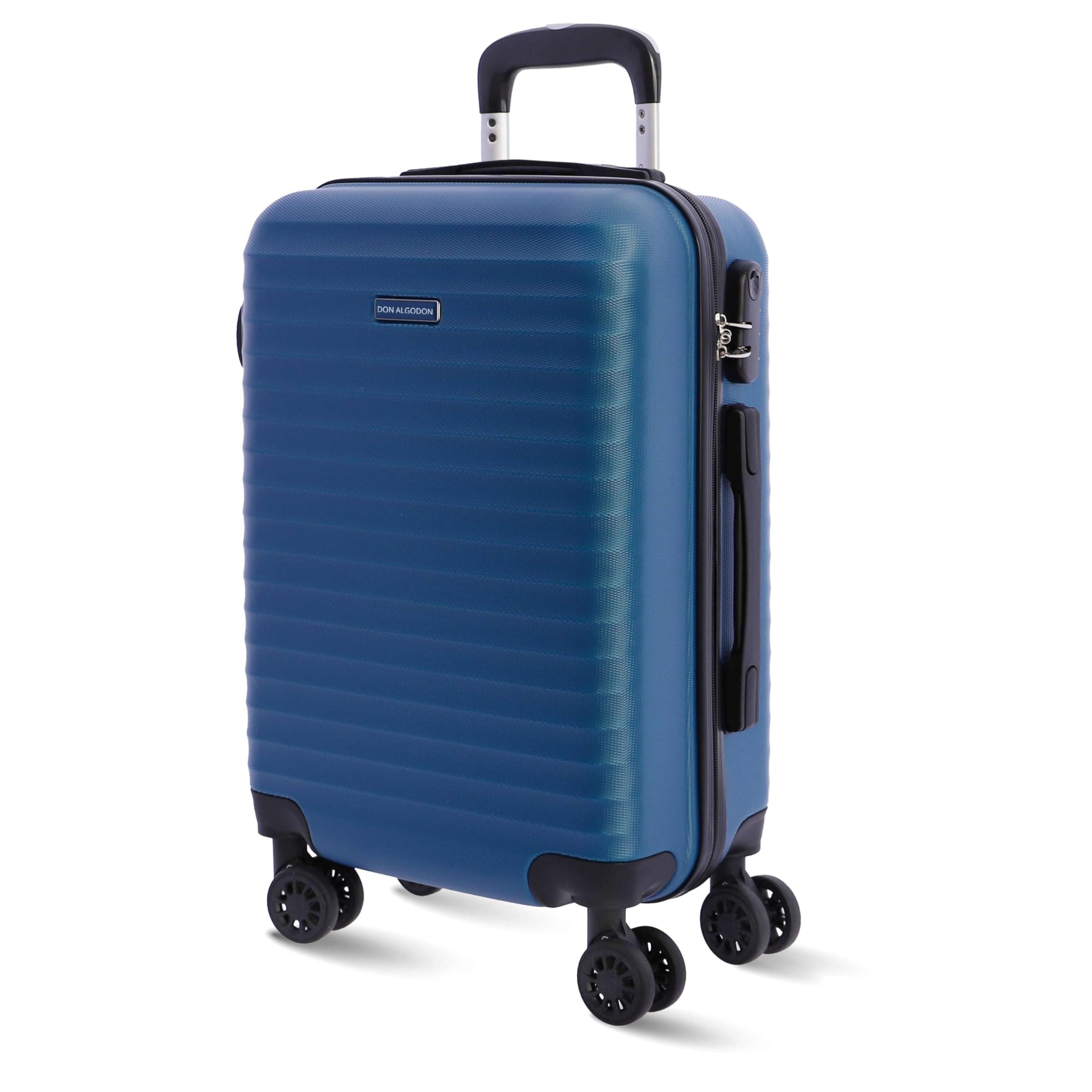 DON ALGODON - Maleta Cabina 55x40x20 - Maletas de Viaje Cabina Resistente Ryannair - Trolley Equipaje para Avion Resistente con 4 Ruedas de 360º y Candado Numérico, Iris