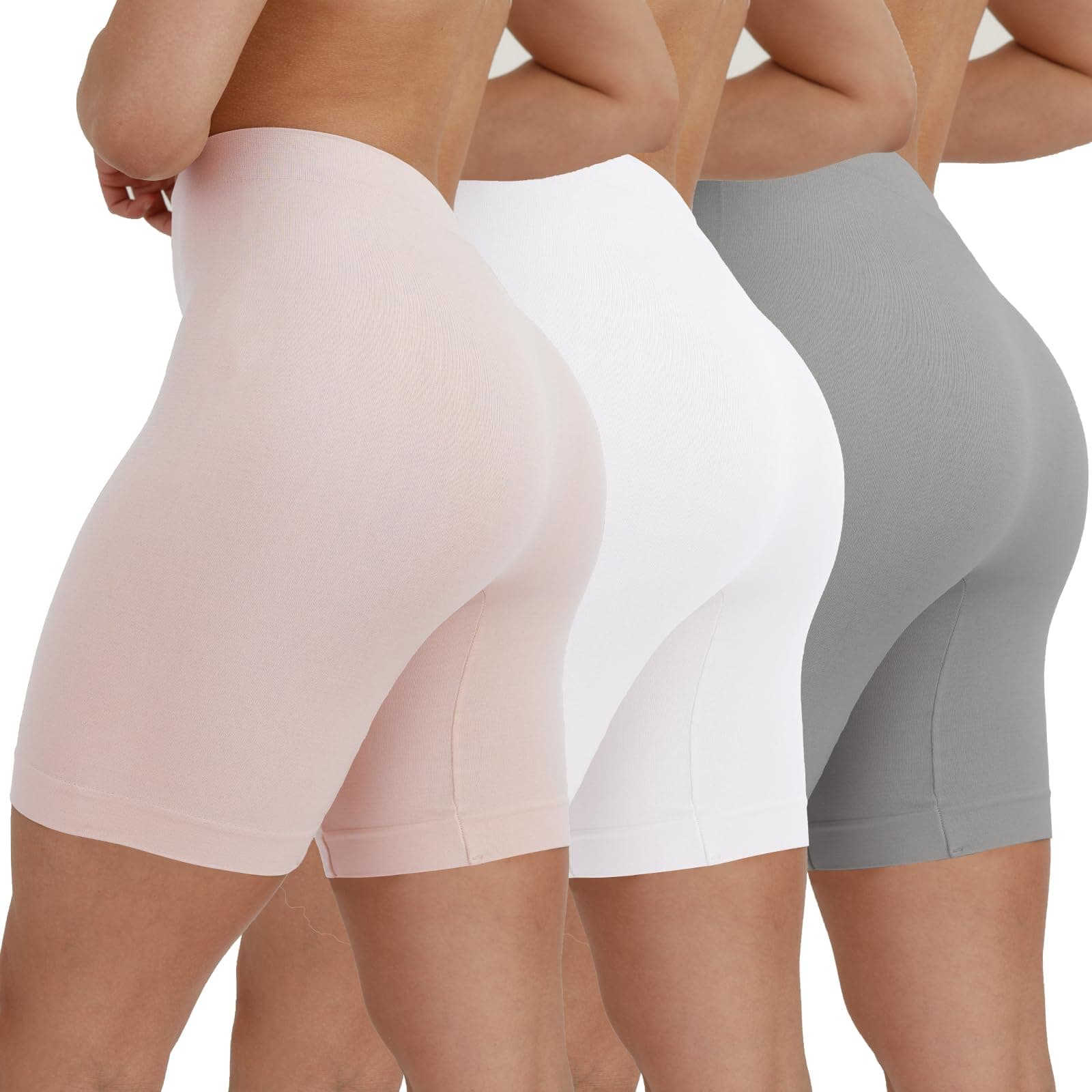 INNERSY Shorty Femme sous Jupe Douce Legging Court sans Couture Boxer Short Sécurité Lot de 3