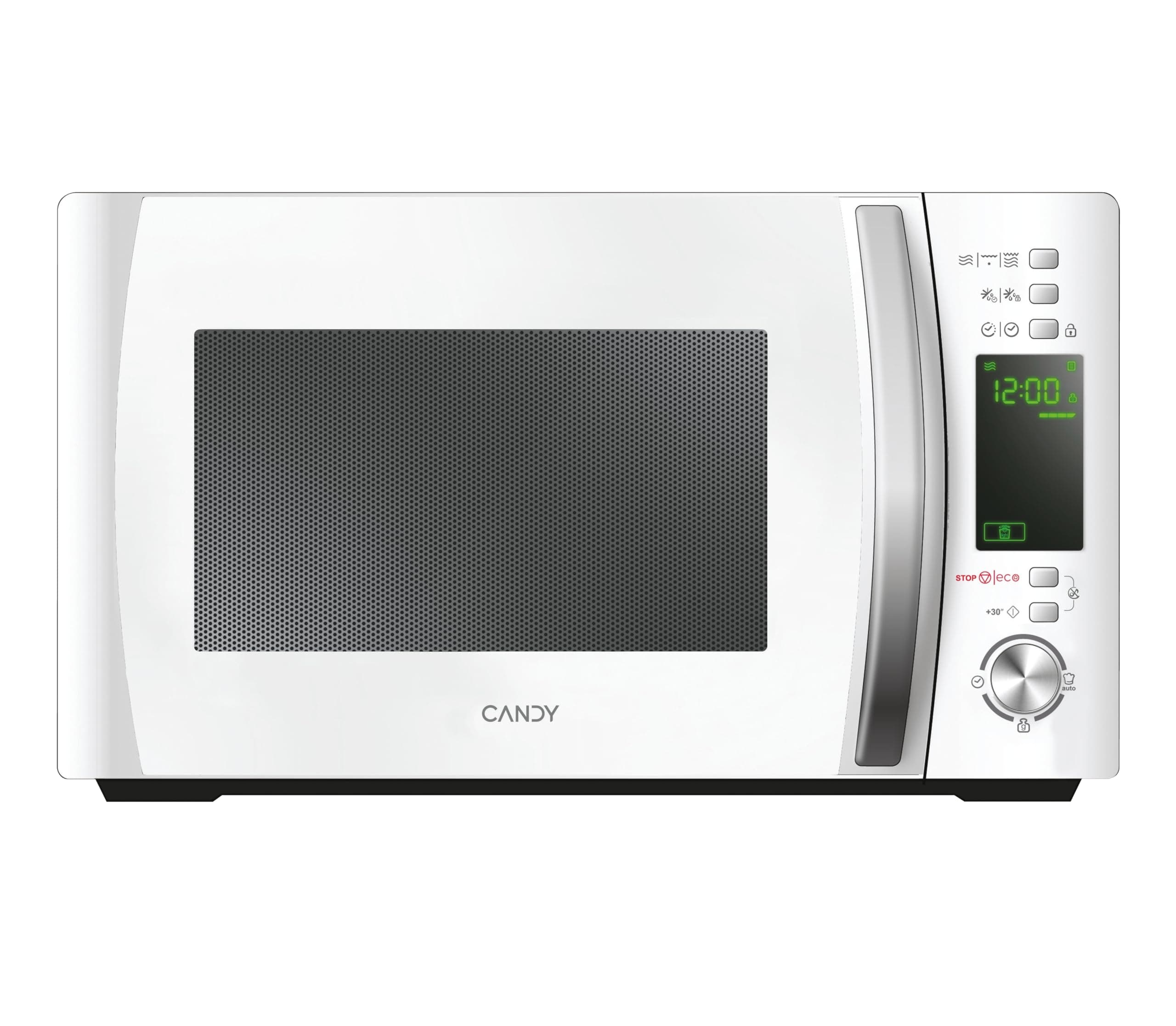 Candy X-Range CMXG20DW, Microondas con Grill, 20L, 1050W, 5 Niveles Potencia, Digital, 40 Programas, Bloqueo Seguridad, Plato 25,5CM, Grill Rack, Express Cooking, Temporizador, App simply-Fi, Blanco