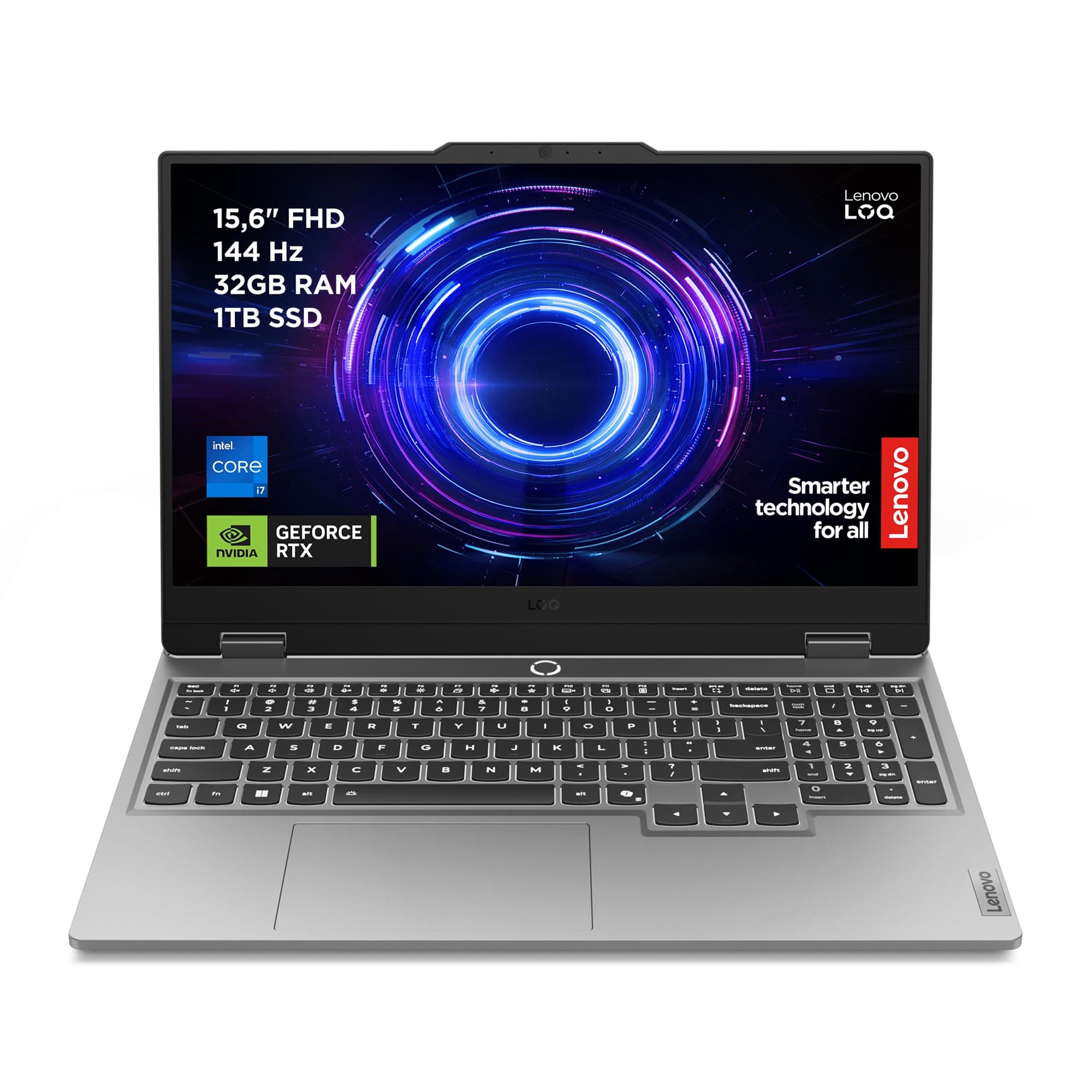 Lenovo LOQ 15" 144Hz Notebook Gaming, NVIDIA GeForce RTX 5070 8GB GDDR7, Intel Core i7-13650HX, RAM 32GB DDR5, 1TB SSD M.2 2242 PCIe 4.0, FHD, Windows 11, Tastiera retroilluminata
