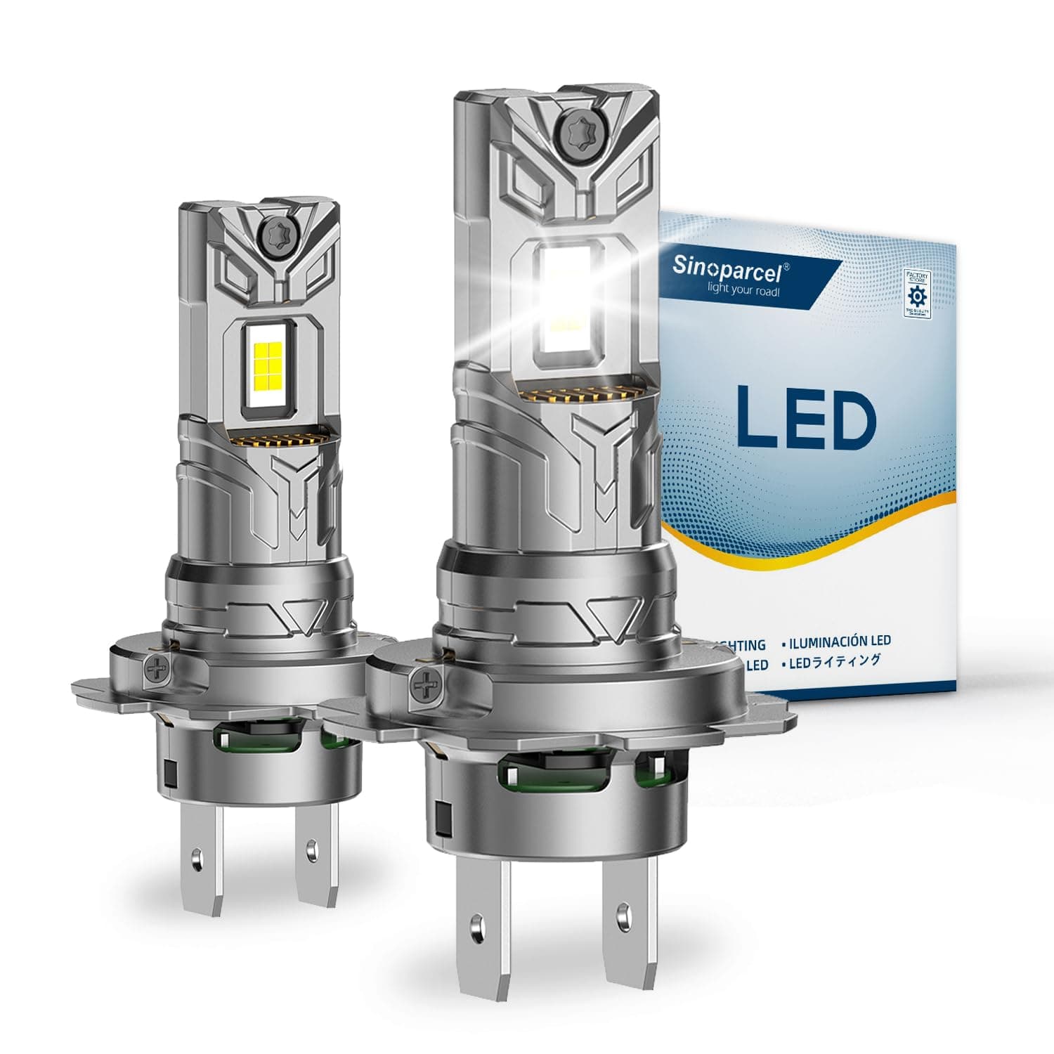 Sinoparcel H7 LED Ampoule de Phare 2026, Feux de Croisement et Route, 2 Pcs | Lampe Anti-erreur Homologué 2026, 6500K Blanc, Plug & Play, 50000 Heures de Durée de Vie