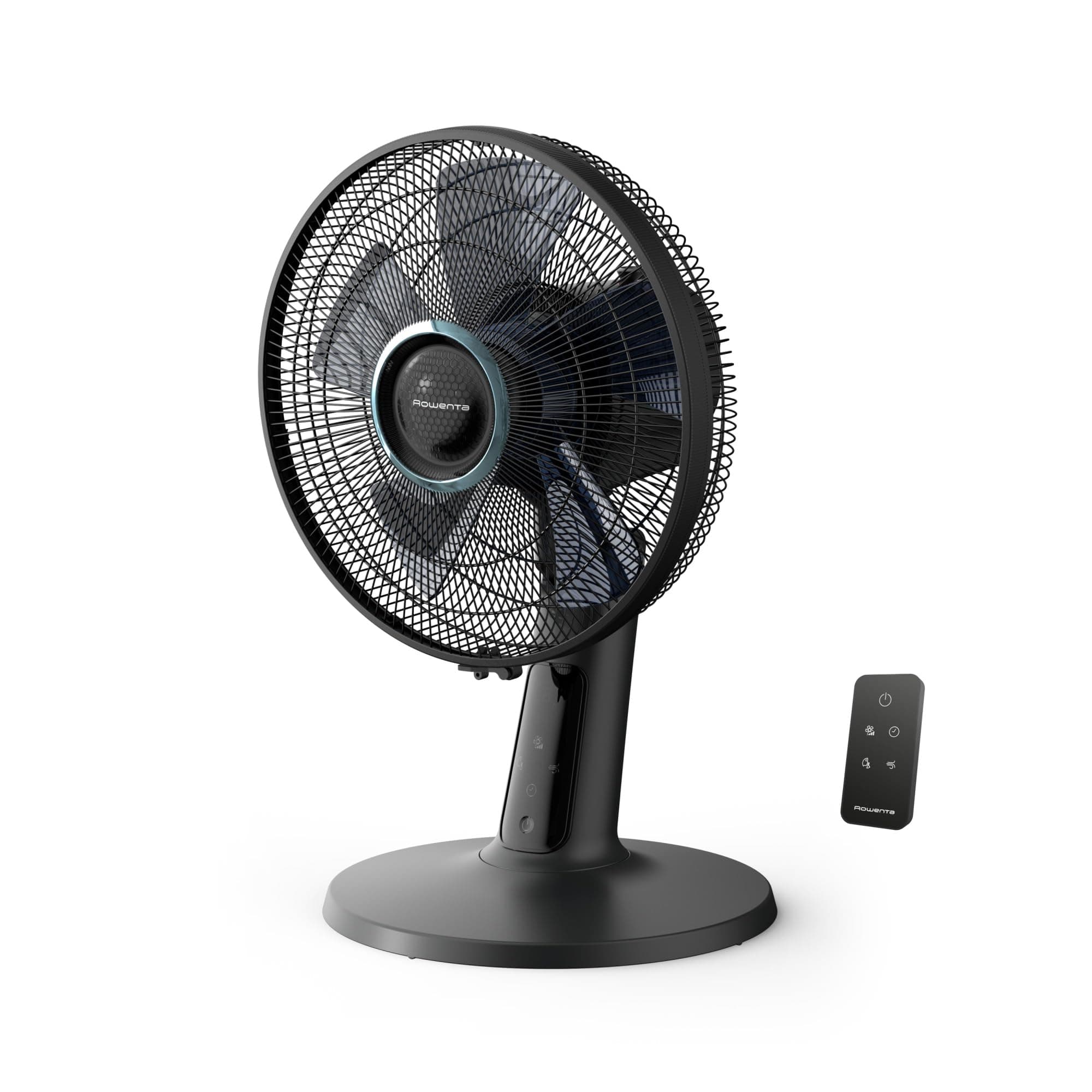 Rowenta Turbo Silence Extreme, Ventilatore da Tavolo Silenzioso a 2 modalità e 5 velocità, Motore Effitech per Risparmio Energetico, Oscillazione a 120°, VU2750F0