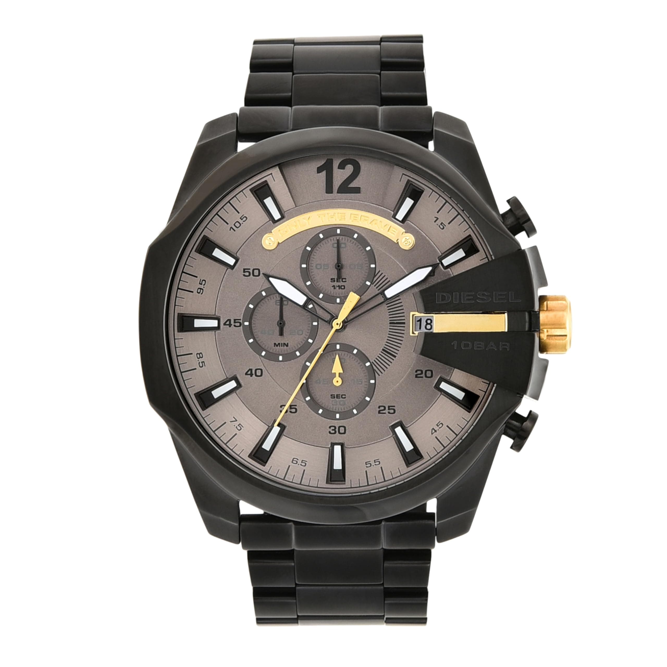 Diesel Chief Series orologio da uomo, movimento cronografo con cinturino in silicone, acciaio inossidabile o pelle