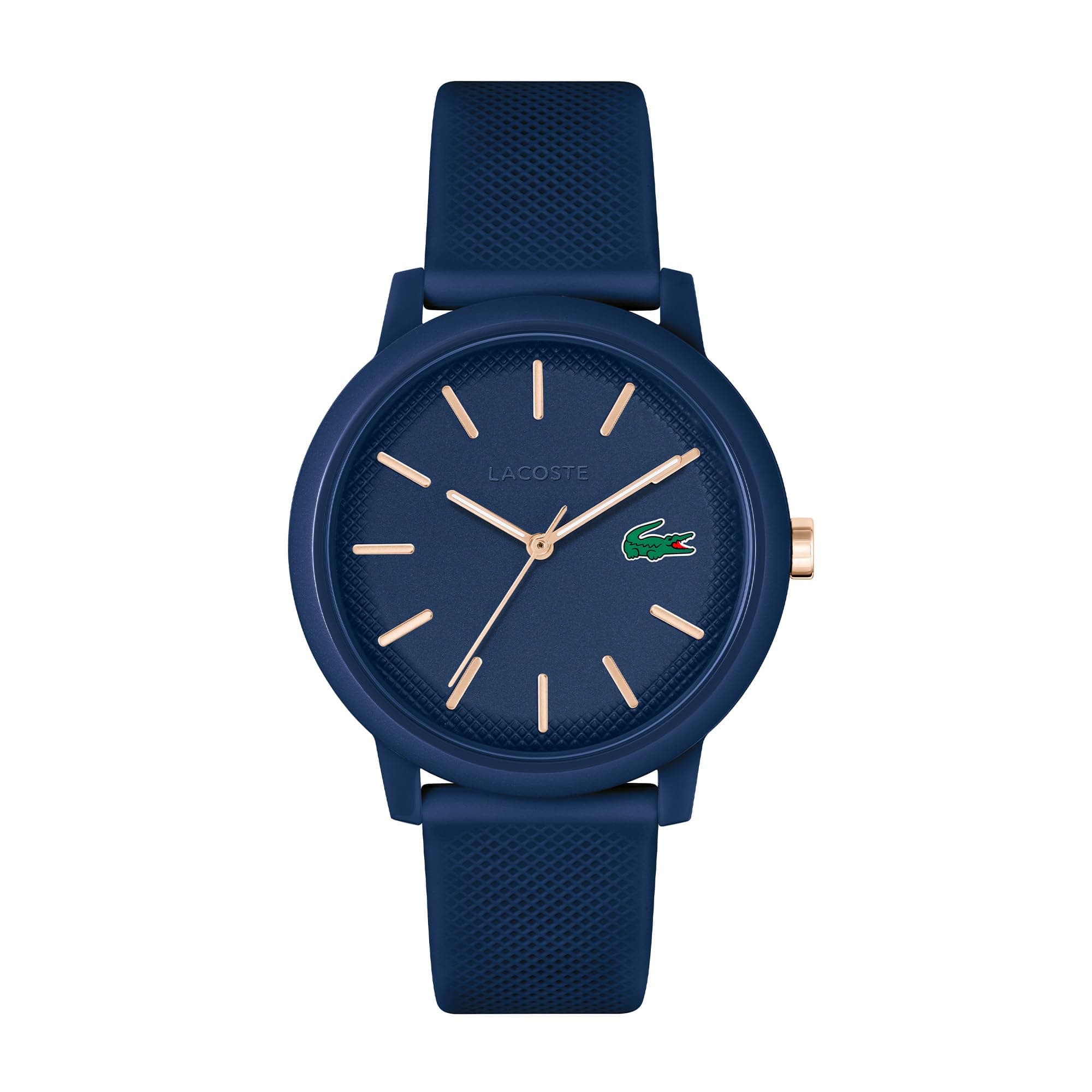 Lacoste Orologio Analogico al Quarzo da Uomo o da Donna Collezione Lacoste.12.12. con un elegante braccialetto in silicone con texture Petit Piqué