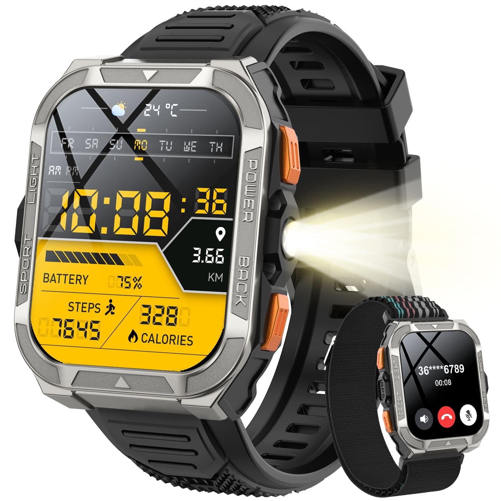 Blackview Montre Connectée Homme, IA, Navigation à GPS, ChatGPT, Illumination, Batterie 900 mAh, Appel Bluetooth, Analyse Santé, 100+ Modes Sport,Montre connectée pour Android/iOS
