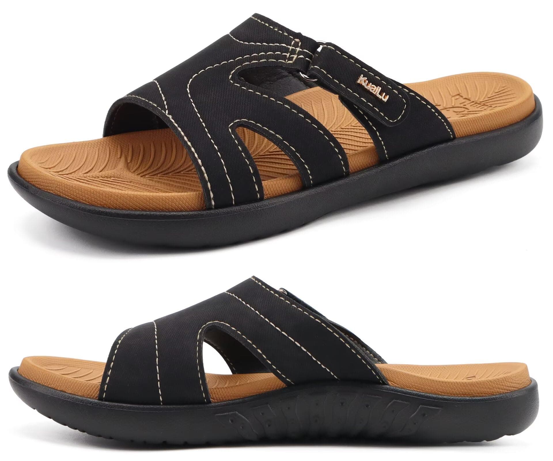 KuaiLu Ciabatte Donna Ortopediche Moda Leggere Comode Supporto Arco Plantare Doccia Sandali Estive Spiaggia Piscina Aperte Mare Pantofole Antiscivolo Gomma Suole Scarpe