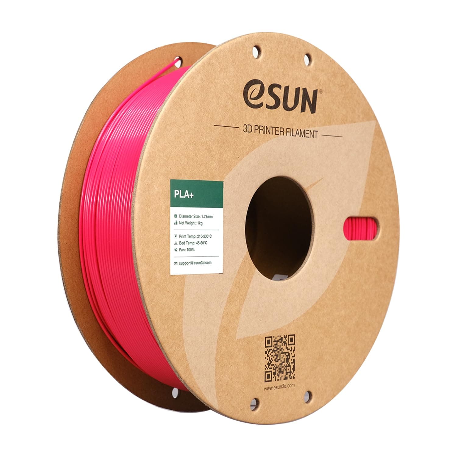 eSUN Filamento PLA+ 1.75mm, Filamento de Resistencia Mejorada Rojo Claro | Mejorado Tenacidad Impresora 3D Filamento PLA Plus Precisión Dimensional ±0.03mm, 1KG Carrete para Filamento de Impresión 3D