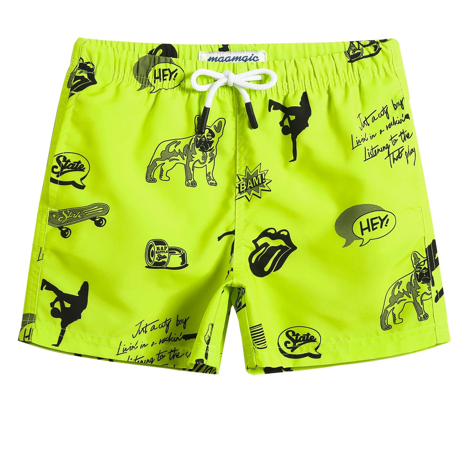 maamgic Costume da Bagno Pantaloncini da Bagno Estivi per Ragazzini Bambini Foderate in Rete Asciugatura Rapida Multi Colori