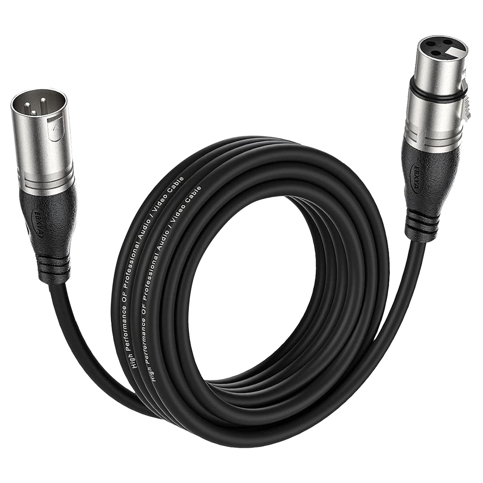 EBXYA Cavo XLR per microfono 5 m Premium 3 pin simmetrico XLR maschio a femmina cavo microfono DMX cavo patch XLR