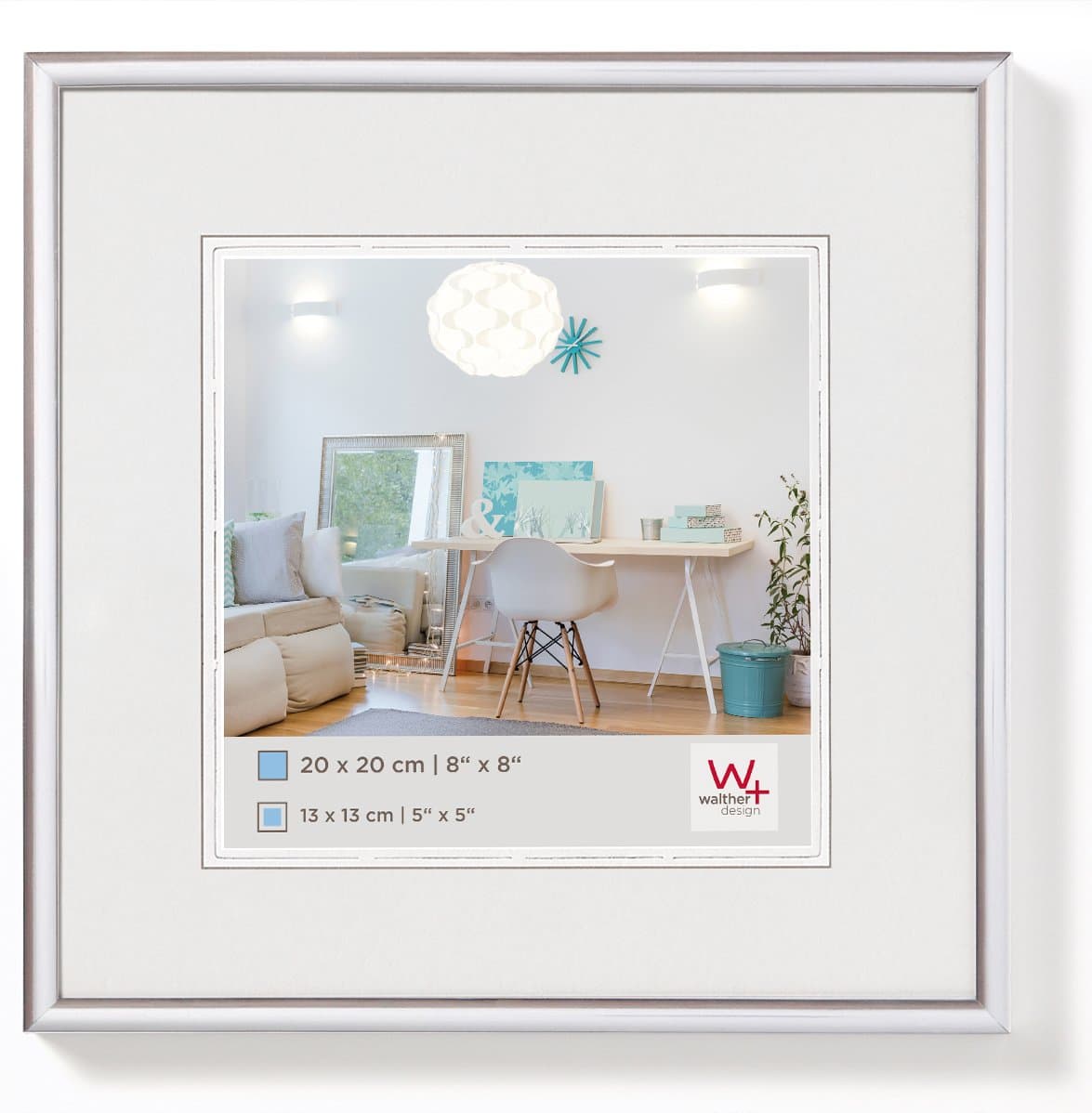 walther design cornice argento 13 x 13 cm New Lifestyle Cornice in plastica KV313S