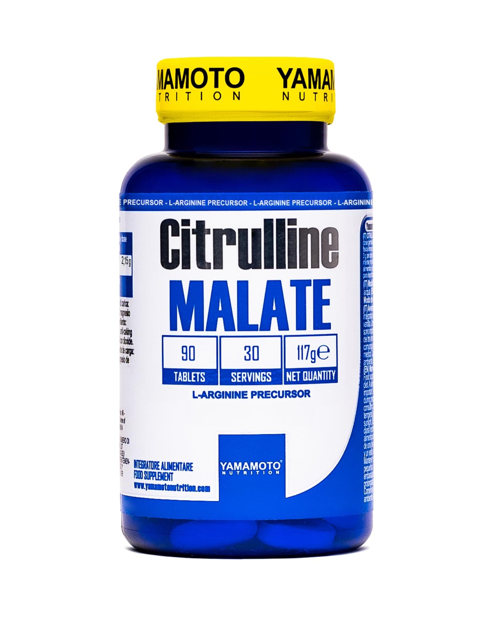 IAF Network S.p.A. (Italy) YAMAMOTO NUTRITION Citrulline MALATE 90 Compresse, Integratore Alimentare a base di L-Citrullina e Acido Malico, Fornisce Supporto Energetico