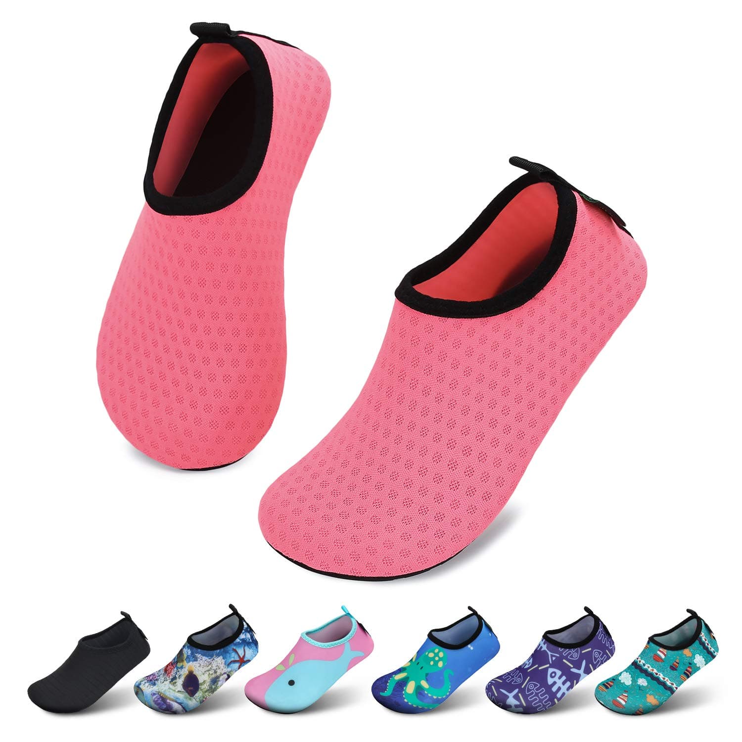 SAGUARO Kinder Badeschuhe Mädchen Schwimmschuhe Junge Schnell Trocken Outdoor Aqua Schuhe Pool Yoga,21-35EU