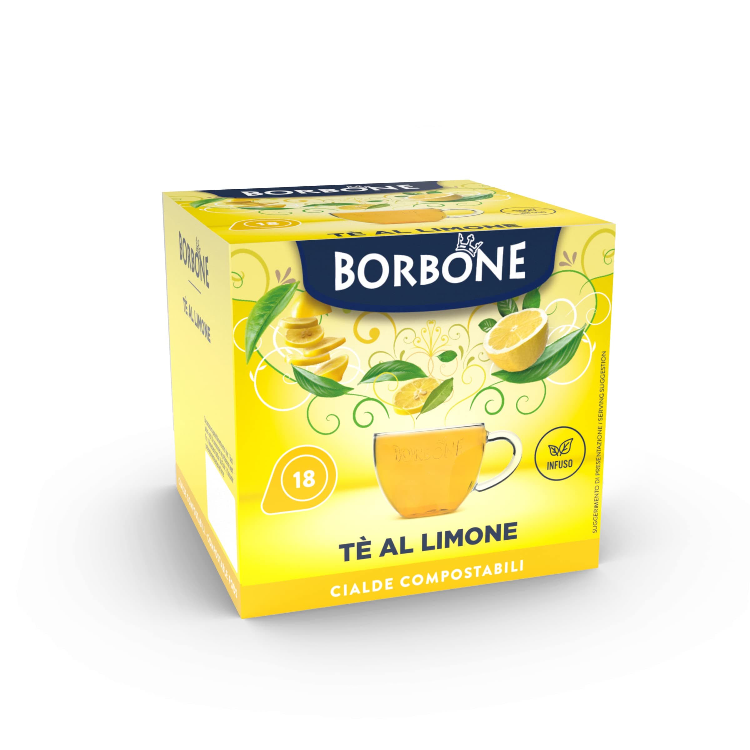 Caffè Borbone Tè al Limone - 72 cialde (4 astucci da 18 cialde) - Sistema ESE