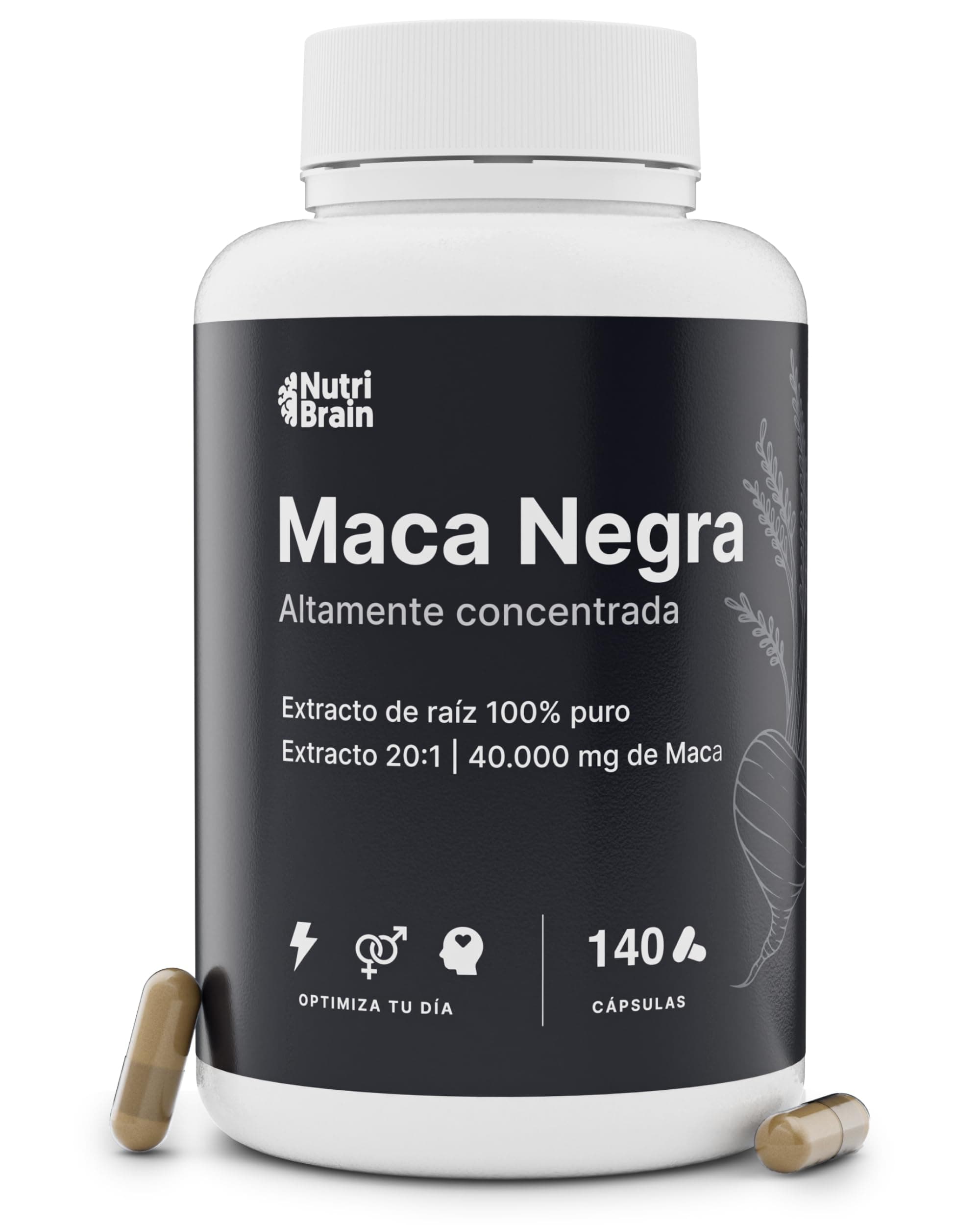 Maca Negra Peruana 100% Pura 32.000mg Ultraconcentrada Andina – Únicamente Maca Pura, SIN Ingredientes Adicionales Indeseados