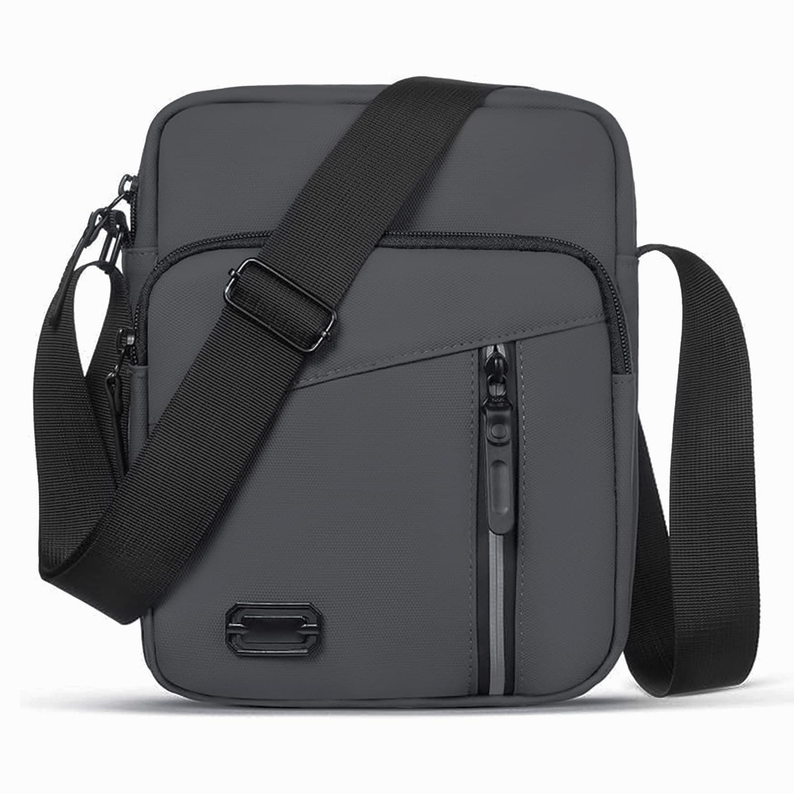 Aucuu Borsello Tracolla Casuale da Uomo, Borsa a Spalla di Grande Capacità, Messenger Impermeabile, Multitasche per Lavoro Viaggio Quotidiano