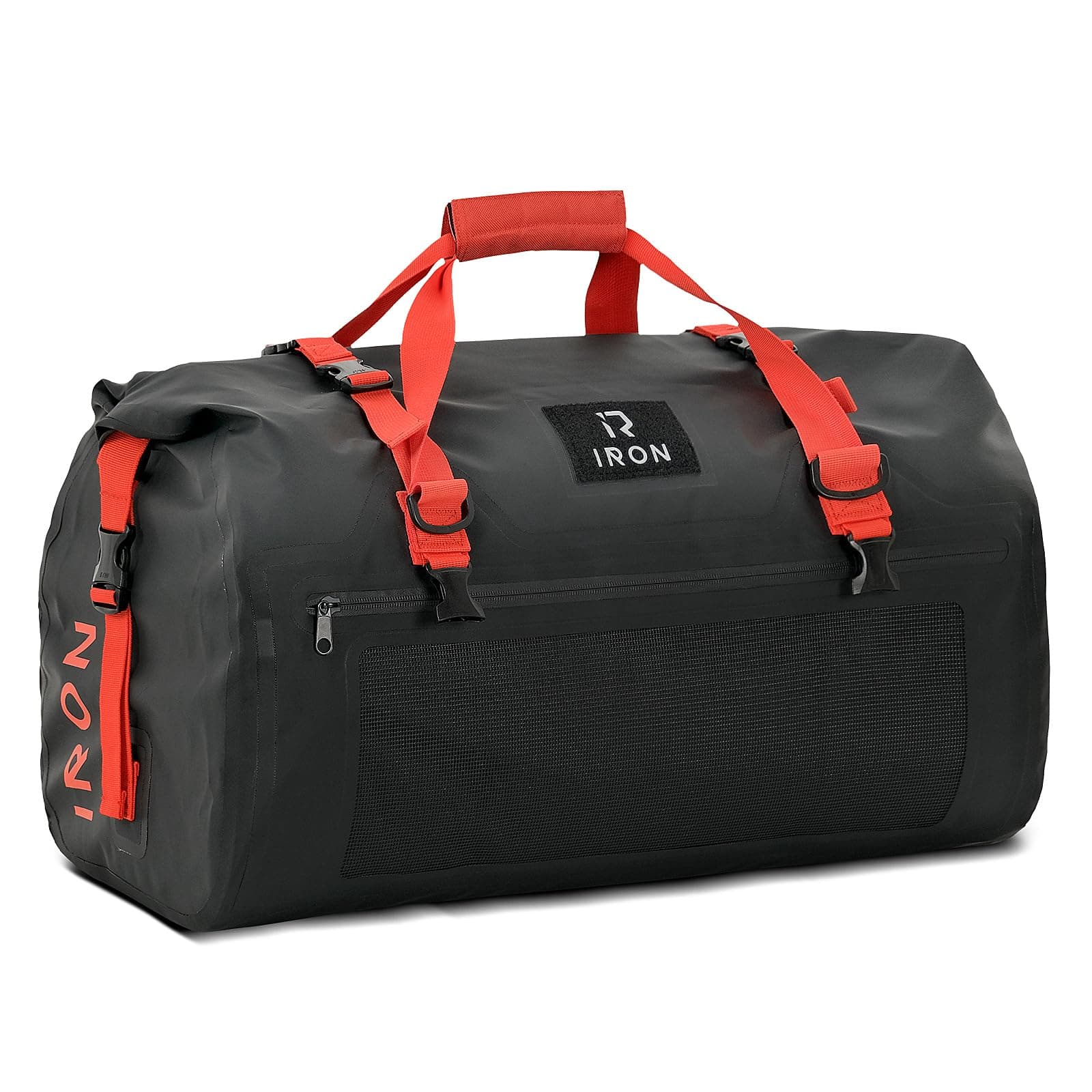 BORLENI Borsa da Moto Impermeabile 50L – Borsa Sella Posteriore con chiusura rolltop, cinghie rapide & sistema MOLLE, borsone da viaggio per touring, campeggio & outdoor
