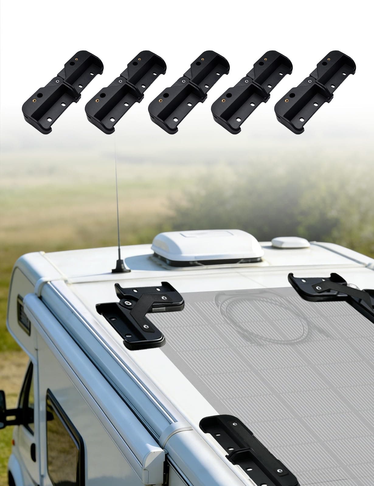 ECO-WORTHY Supporto Solare con Raffreddamento per Pannelli ≤200W | Struttura sospesa con raffreddamento, installazione rapida per camper, tetto, campeggio.