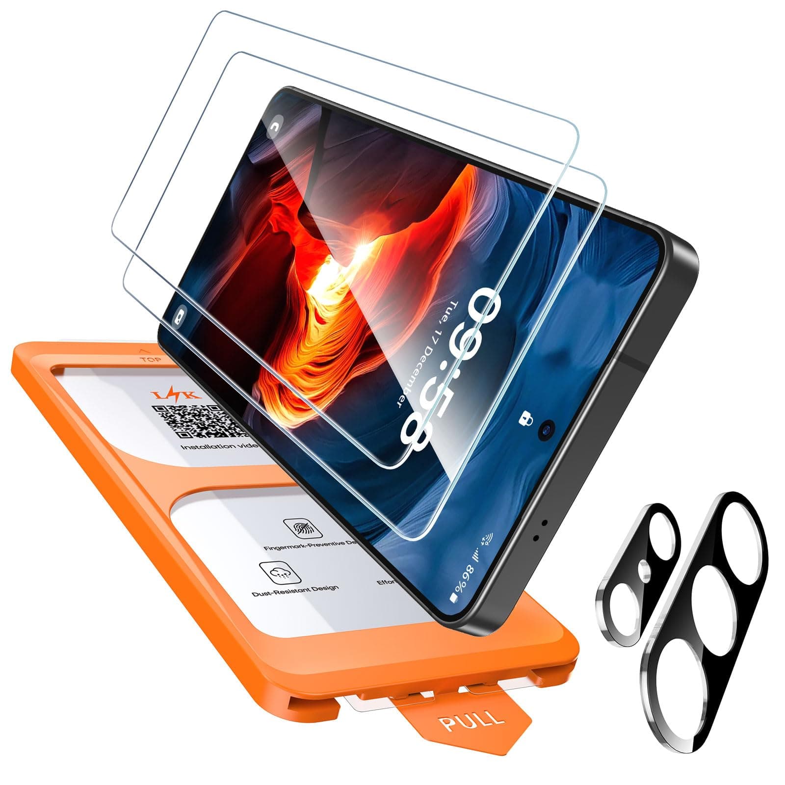 LϟK Lot de 2 Verre Trempé pour Samsung Galaxy S26 Ultra avec Protection de Caméra,Outil d'Installation Facile,Dépoussiérage Automatique,Résistant aux Rayures