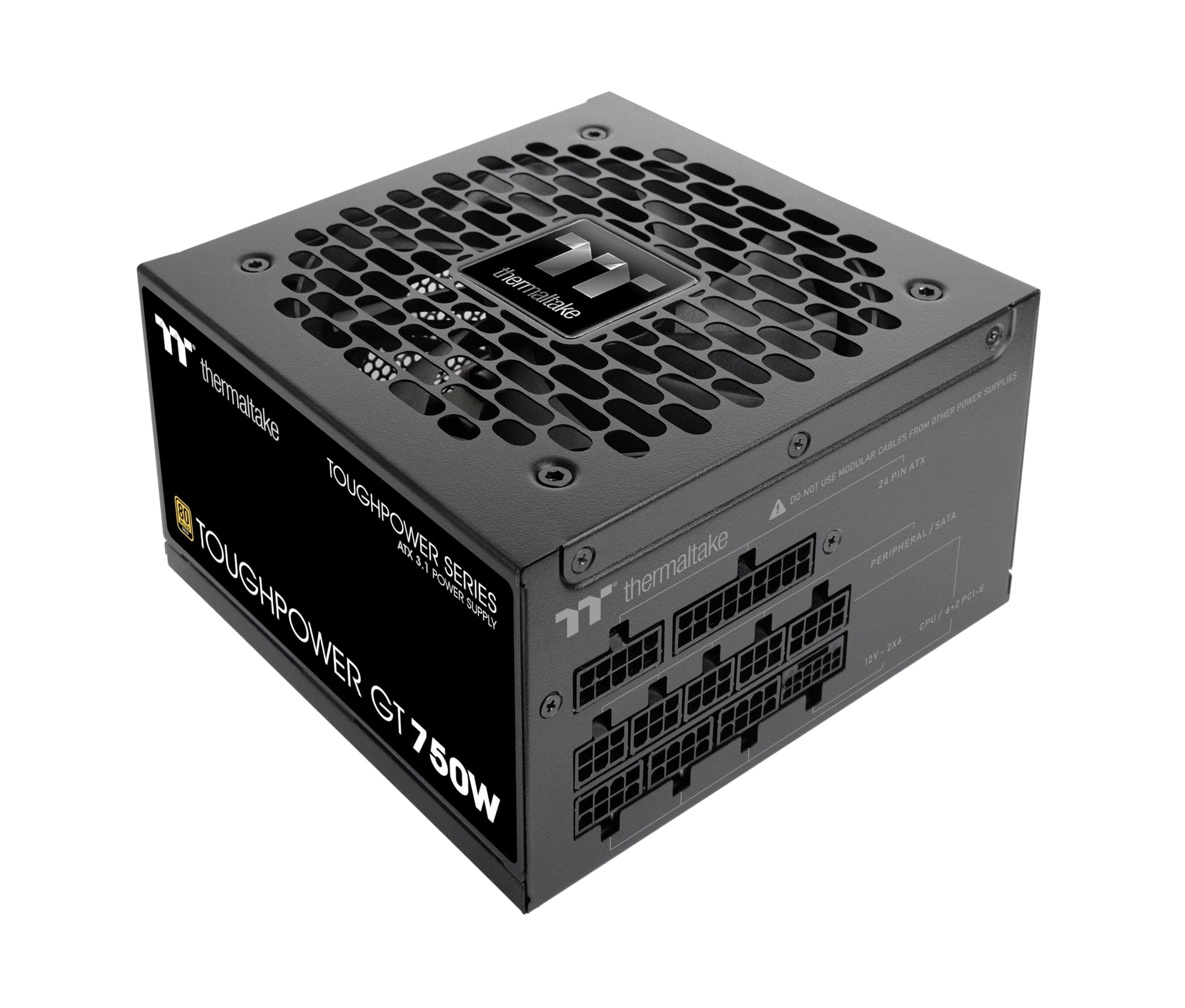 Thermaltake Toughpower GT 750W | Fuente de Alimentación Totalmente Modular ATX 3.1 | PCIe 5.1 12V-2x6 Nativo | 80 Plus Gold | Ventilador 120mm Silencioso | Smart Zero Fan | 5 Años Garantía | Negro