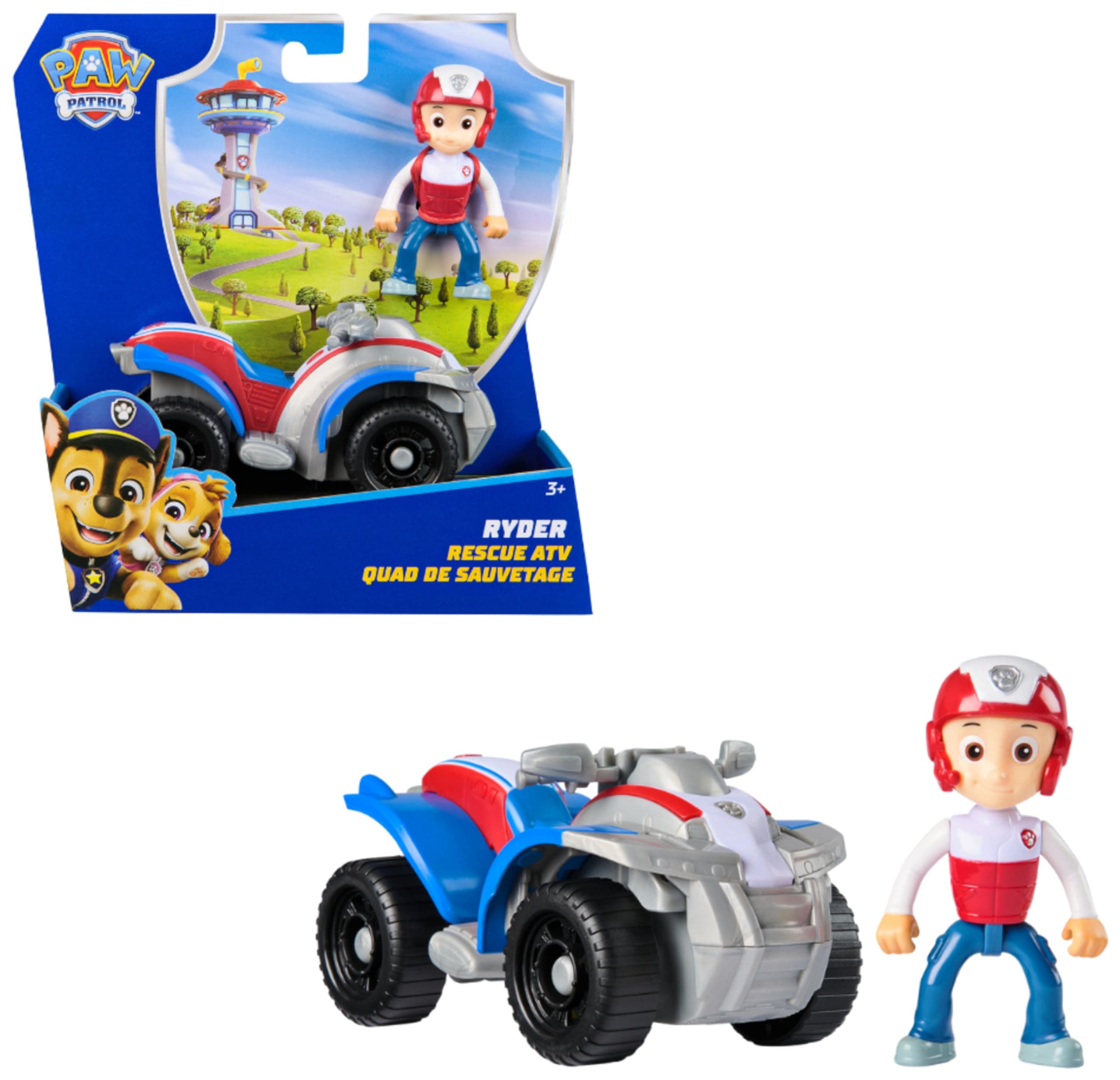 Paw Patrol - Pat Patrouille - Véhicule Figurine Ryder - Voiture Figurine À Collectionner - Pat Patrouille Véhicule - Plastique Recyclé - Voiture Enfant - Jouet Enfant 3 Ans Et +