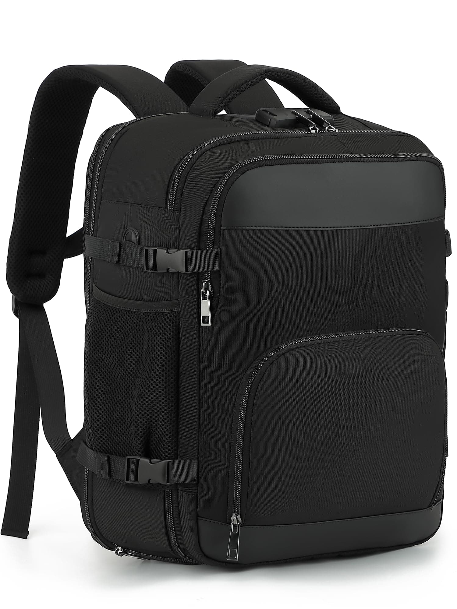 Telura Zaino Ryanair 40x30x20 Zaino da Viaggio Aereo Bagaglio a Mano | Espandibile 40x30x20 a 40x30x25, 24L a 30L, Zaino Antifurto Donna Uomo per Scuola Lavoro
