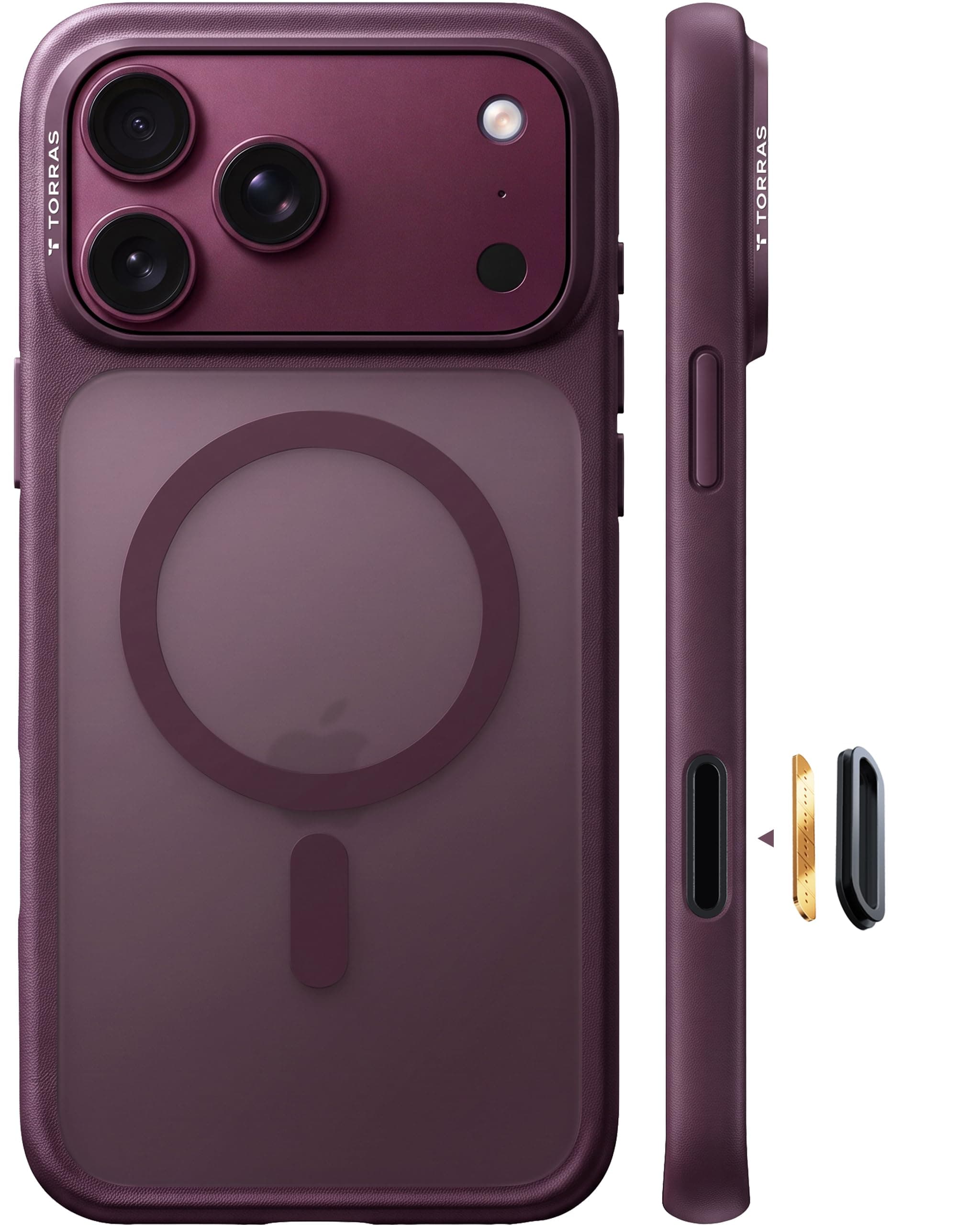 TORRAS Guardian-Mag für iPhone 18 Pro Max Hülle für MagSafe Case, Burgunder | Superstarke Magnetkraft, Militärschutz, kratzfest, langlebig, Kameratasten-Schutz, Handyhülle für iPhone 18 Pro Max Case