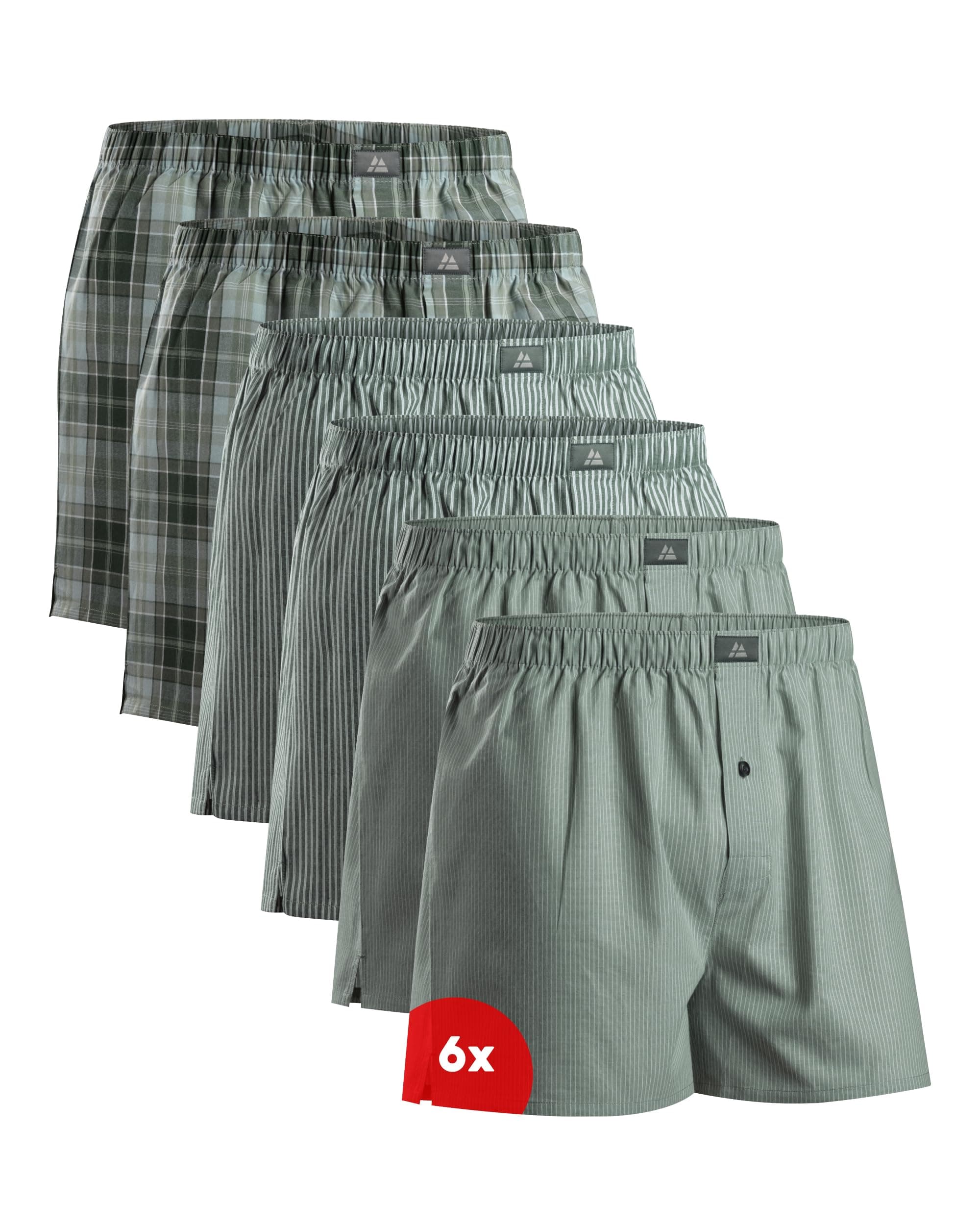 DANISH ENDURANCE Boxer Uomo Americani Cotone Biologico 100%, Mutande a Pantaloncino, Boxer di Tela, Leggeri e Traspiranti, 4 o 6 Paia