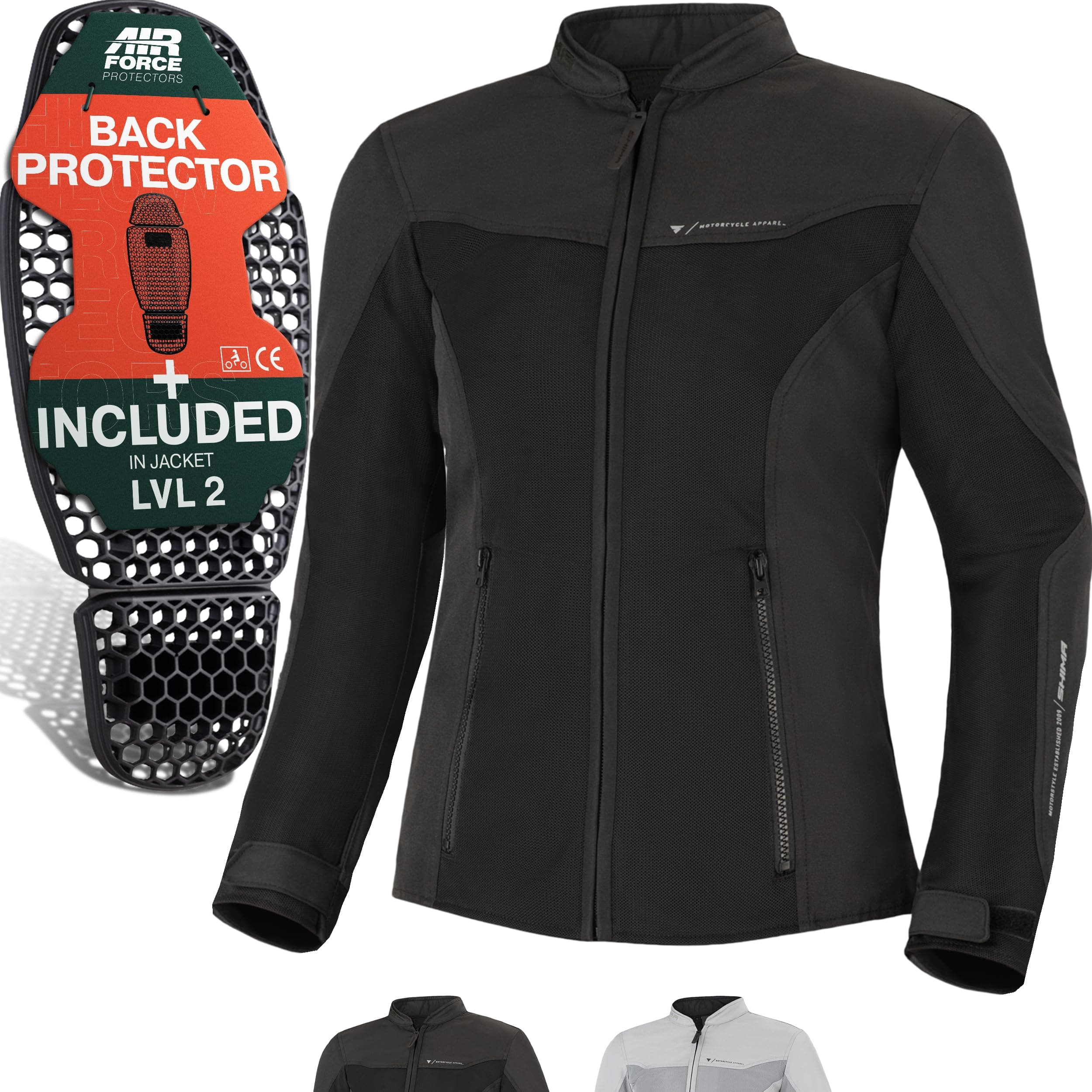 SHIMA OPENAIR Veste Moto Femme Homologué AIRFORCE Dorsale Blouson Armure Protecion Vestes Ventilation Textile Vetement