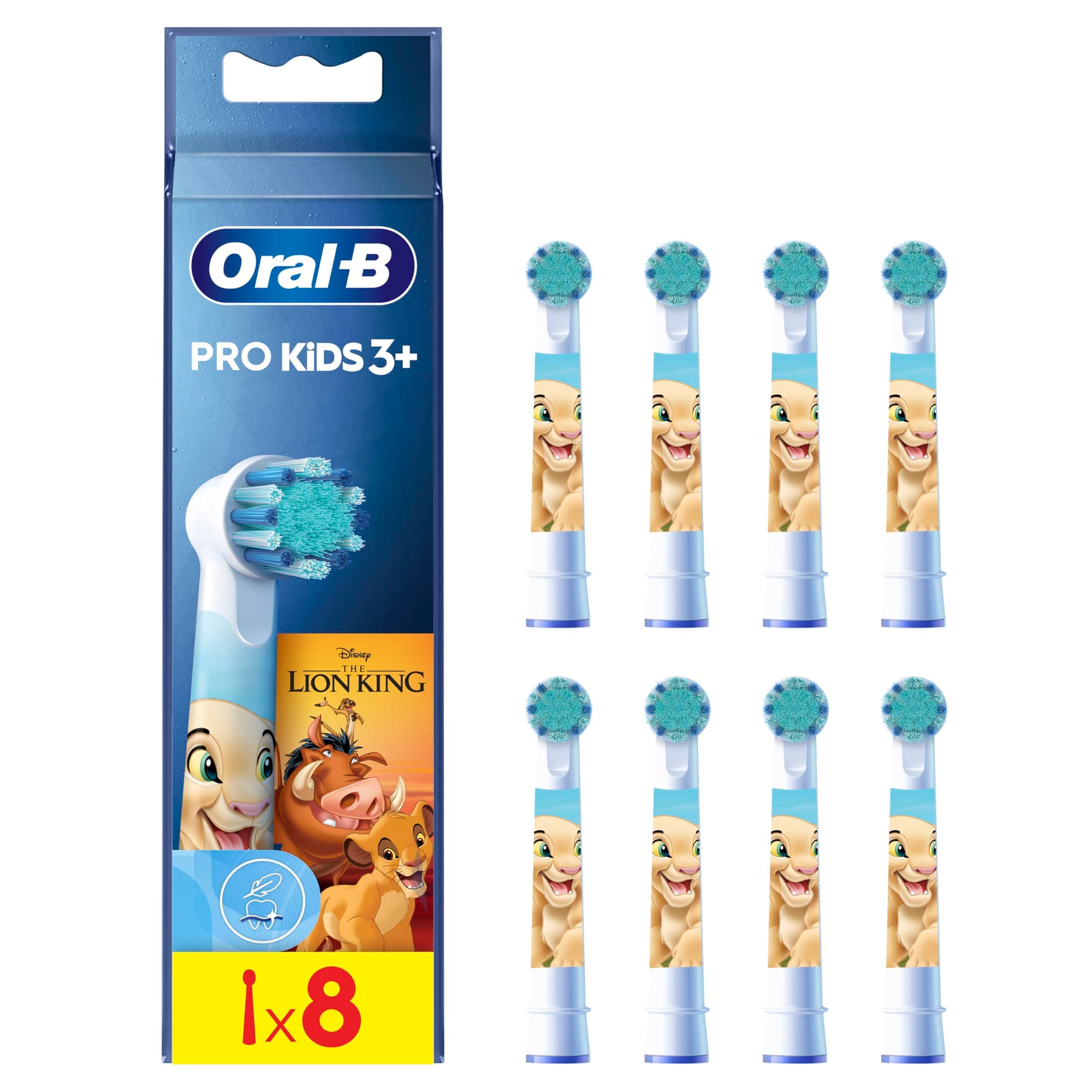 Oral-B Kids Cabezales De Recambio Con Los Personajes De El Rey León de Disney, Pack De 8 Unidades