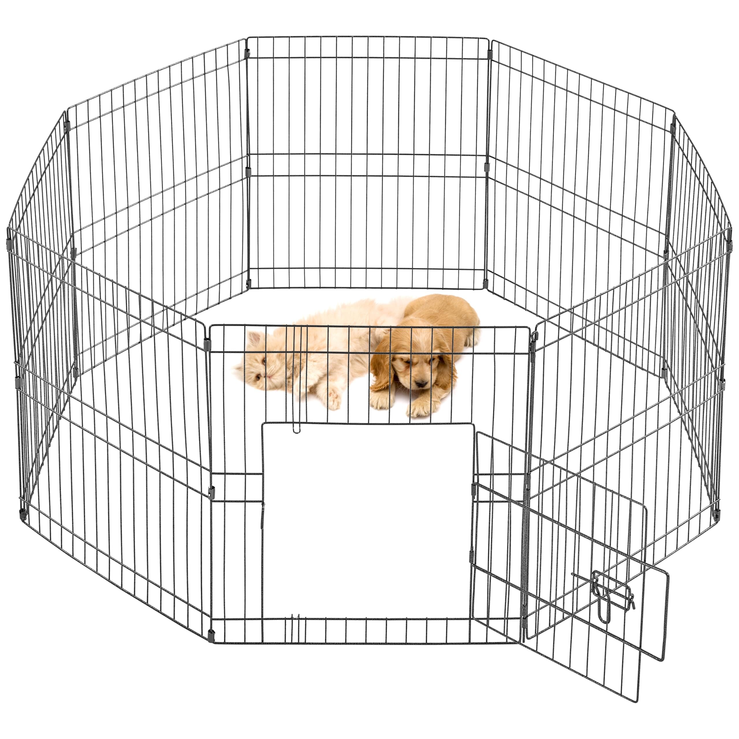 Yaheetech Recinto per Cani 8 pz 52 x 61 cm Conigli Cuccioli Animali Domestici da Interno Esterno Giardino in Ferro Recinzione