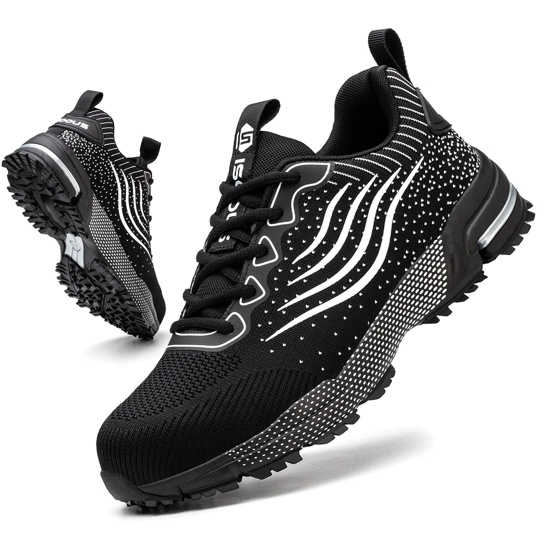 CYKYGGO Chaussures de Sécurité Hommes Femme Chaussures de Travail Légère | Confortable Basket Securite Embout Protection Acier Cuisine Antidérapant Respirante Chaussure de Chantier Unisexe