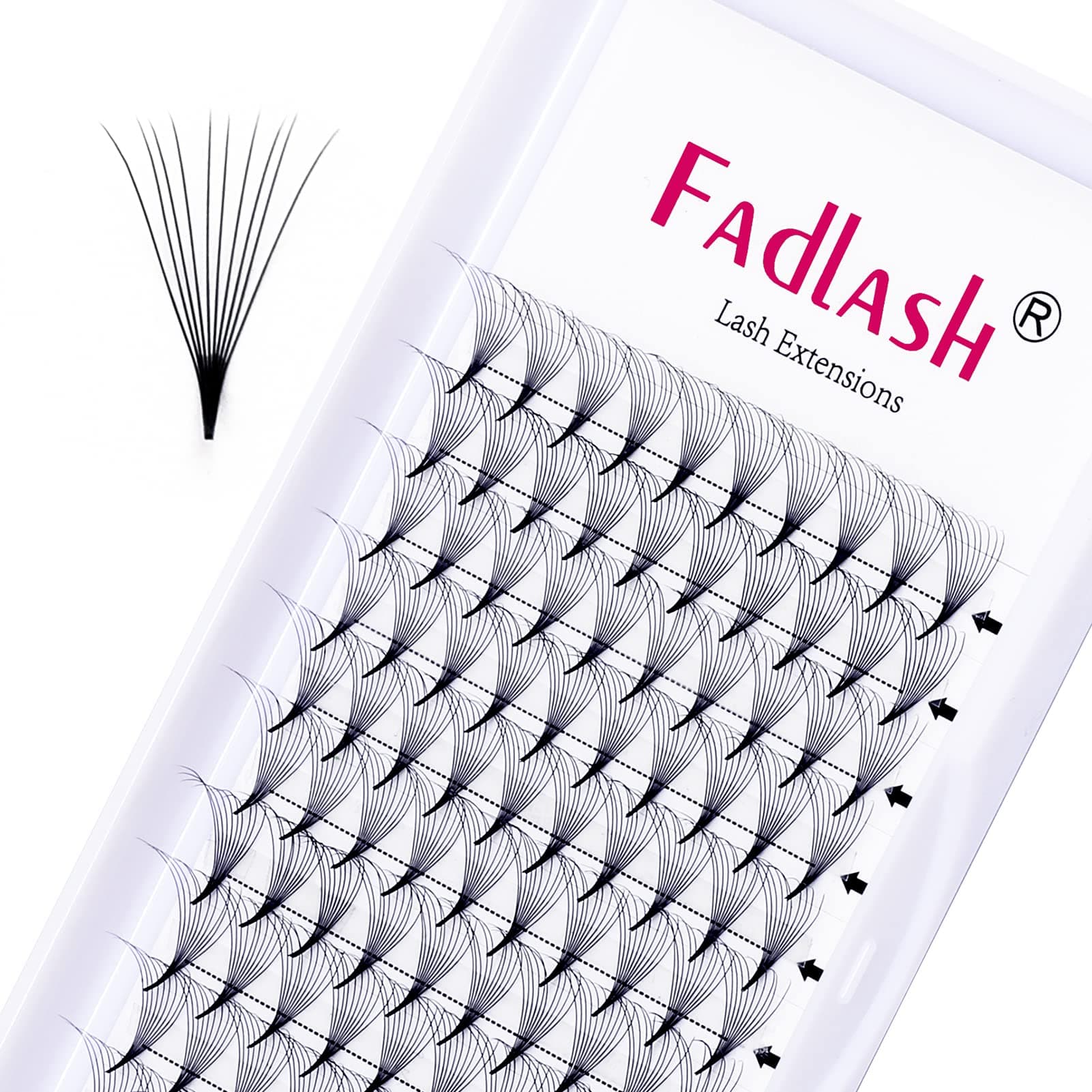 FADLASH Extension Cils Volume Russe 10D 0.07mm D Curl 14mm Individuels Cluster Eyelashes pour la Beauté 120pcs
