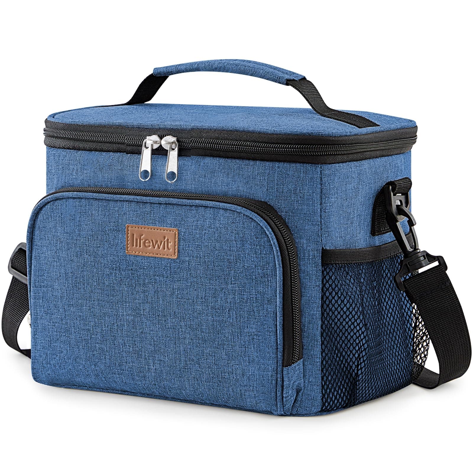 Lifewit Sac Isotherme Repas 15L(24 Canettes), Glaciere Souple Isothermes pour Homme et Femme, Lunch Box Isotherm avec Portable Bandoulière, Sac Gamelle pour Travail, Pique Nique, Voyage, Bleu Foncé
