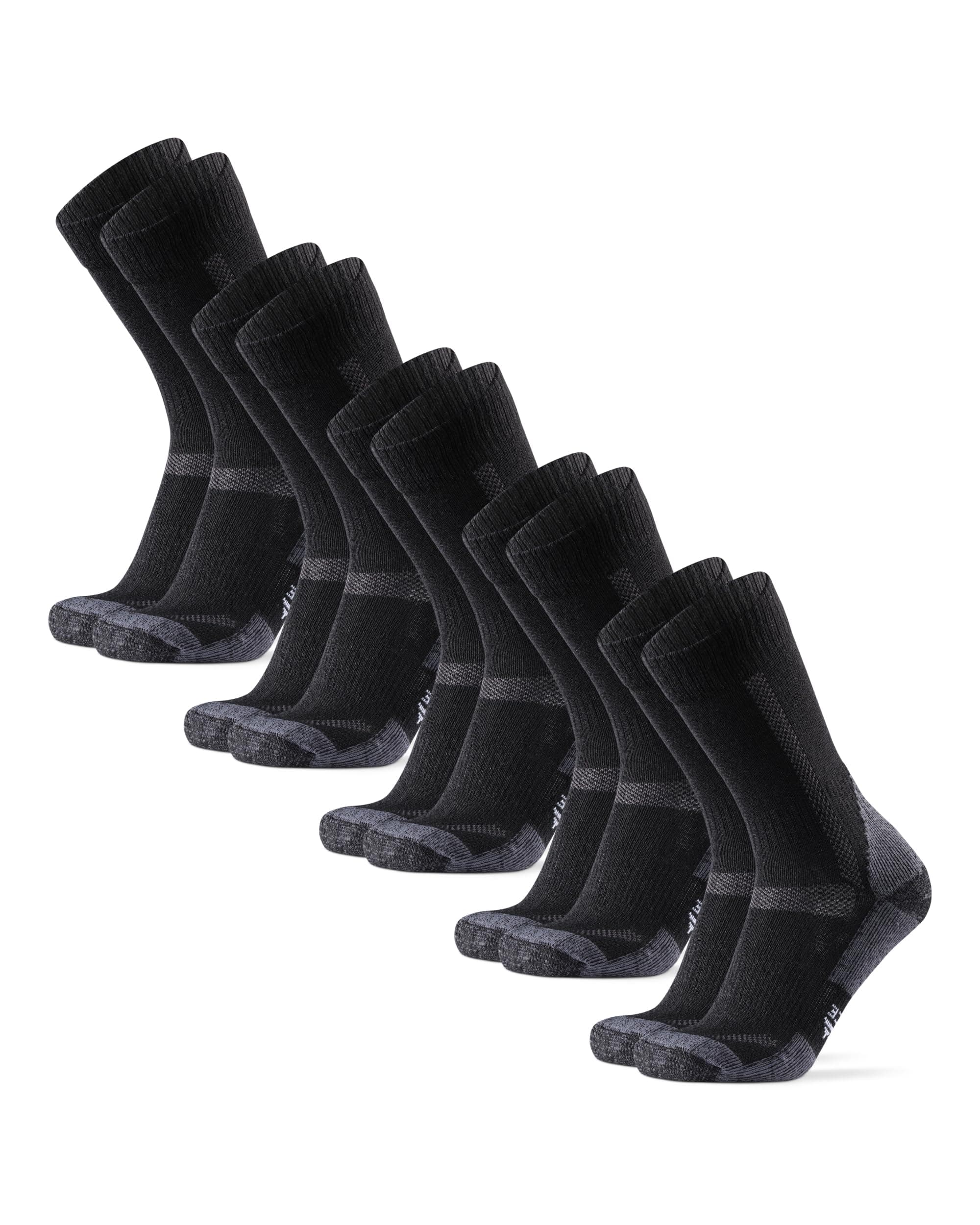 DANISH ENDURANCE Calcetines de Senderismo Unisex, Calcetines de Lana Merino con Acolchado Antiampollas para Invierno, para Hombre y Mujer, 3 o 5 Pack
