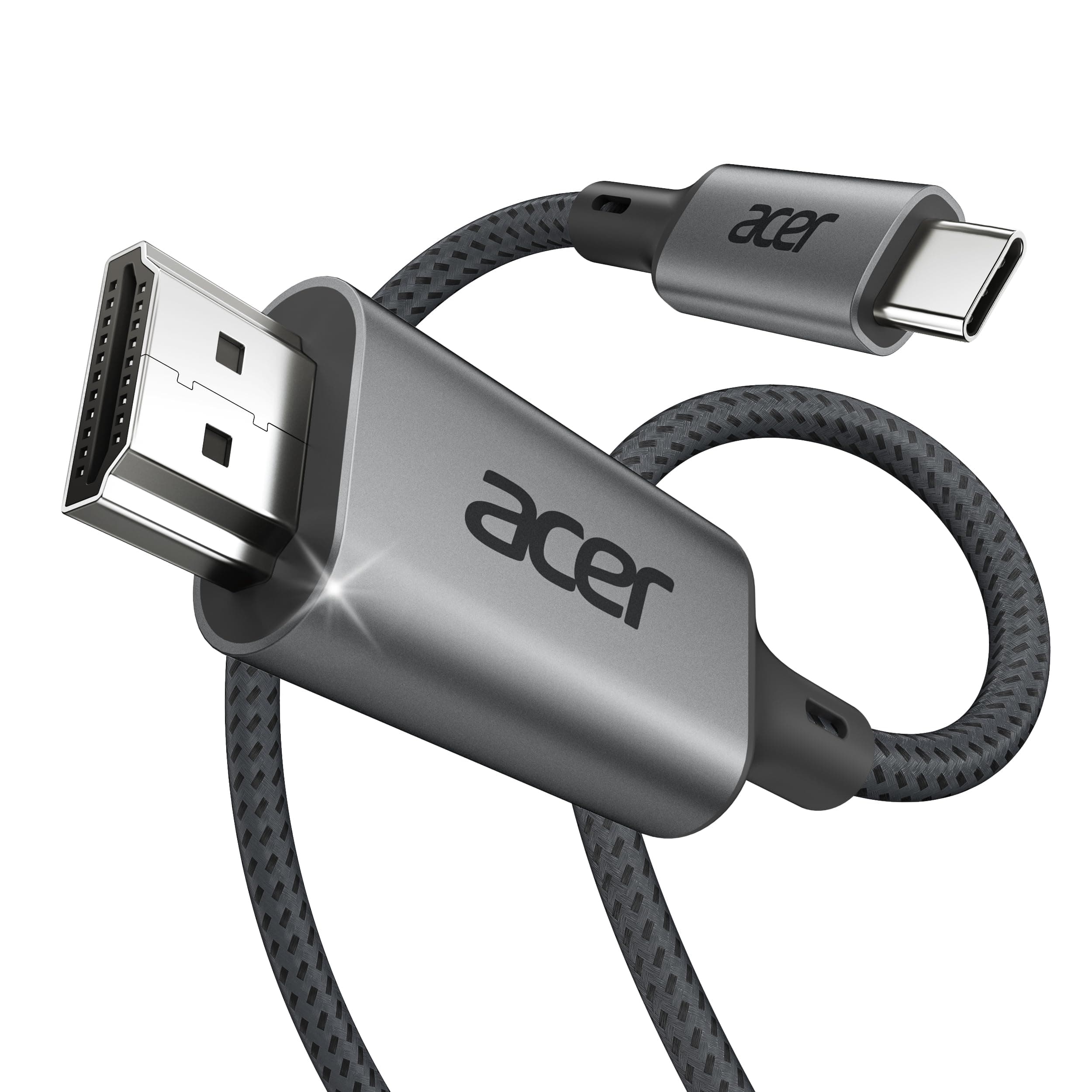 Acer Cavo USB C a HDMI 4K@60Hz, cavo Thunderbolt 4 3 Type C HDMI 2.0 compatibile con iPhone 16 Plus Pro Max 15 MacBook Pro Air Surface Pro 10 iPad Pro Air Galaxy S25 Ultra 1M