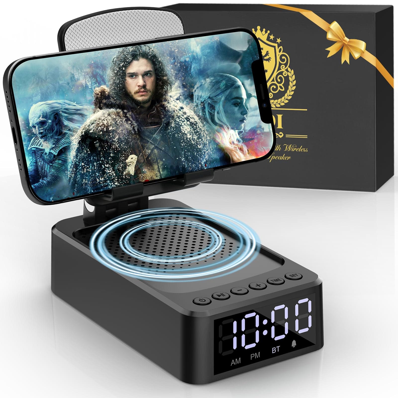 ZOOI Regalos Originales para Hombre, Regalos para Hombre, Altavoz Bluetooth con Soporte para Teléfono, Regalo Padre Original, Regalo Cumpleaños Hombr e, Gadgets Tecnologicos