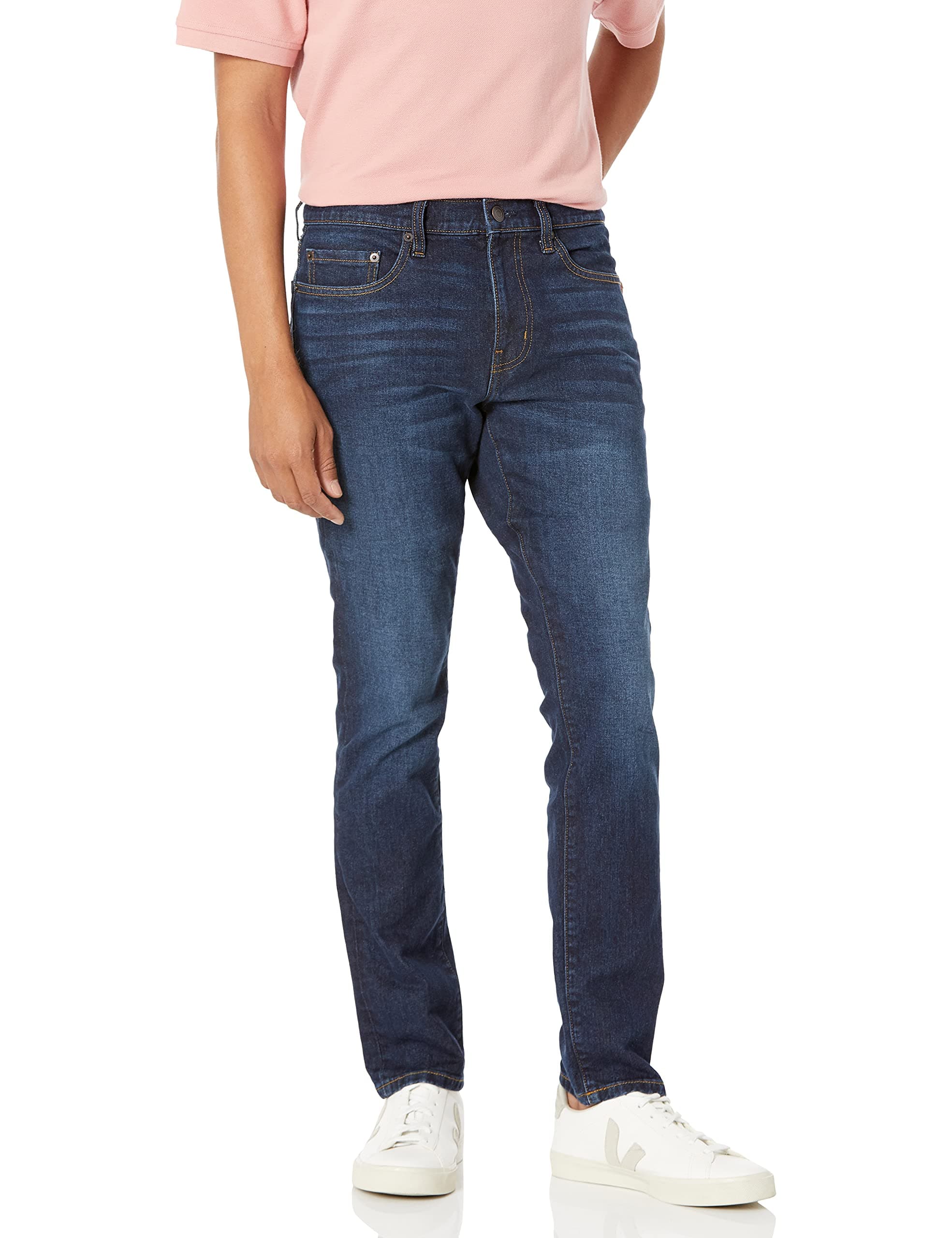 Amazon Essentials Pantaloni Casual Chino Elasticizzati dal Taglio Classico Uomo