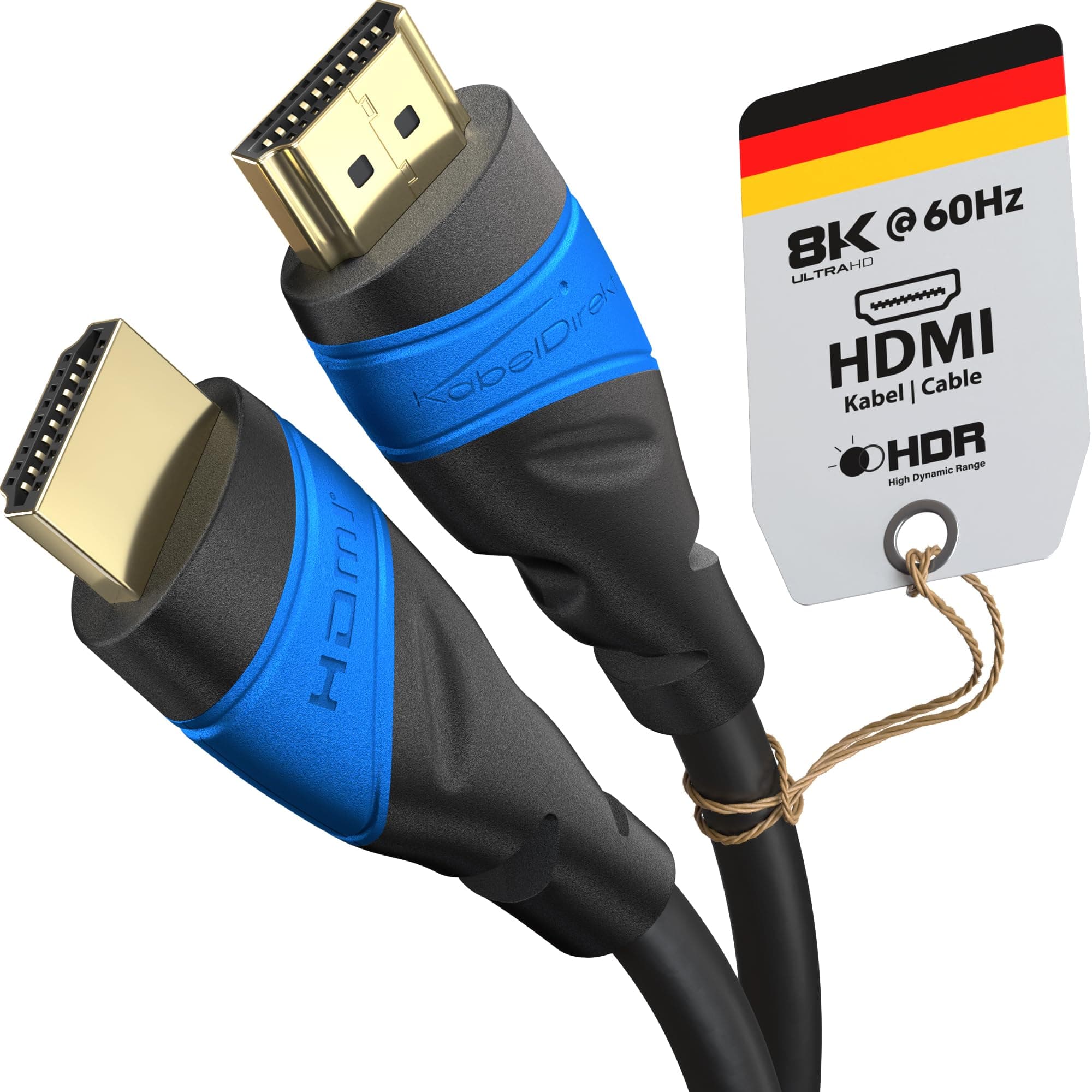 KabelDirekt – Cavo HDMI 8K/4K con schermatura A.I.S., progettato in Germania – 1m (8K@60Hz/4K@120H per una spettacolare esperienza Ultra HD – High Speed con Ethernet, PS4/PS5/Xbox/Switch, nero)